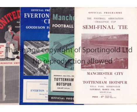 TOTTENHAM     Forty three Tottenham Hotspur away programmes 1956-1969 to include  West Ham (FAC6R) , Manchester City (FAC Sem