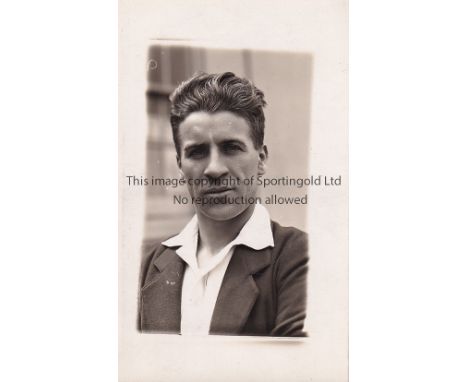 ALF STRANGE / SHEFFIELD WEDNESDAY        A black &amp; white portrait postcard of the former Wednesday, Portsmouth, Aston Vil