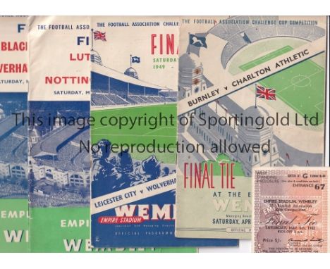 FA CUP FINALS    Elven FA Cup Final programmes 1947,1949, 1959, 1960,1963,1964,1966,1967,1978 and 1982 (plus Replay) plus 196