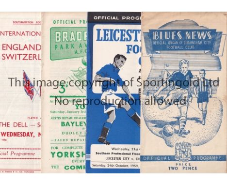 1950'S FOOTBALL PROGRAMMES       Approximately 60 programmes including several Leicester City aways, Birmingham v Leicester 4