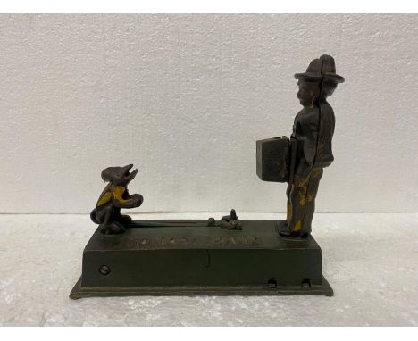 A VINTAGE STYLE CAST 'MONKEY BANK' MONEY BOX 