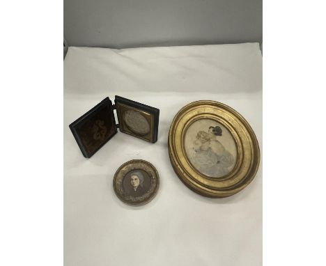 THREE VINTAGE FRAMES ONE A P CHRITCHLOW &amp; CO DAGUERREOTYPE CASES UNION CASE 