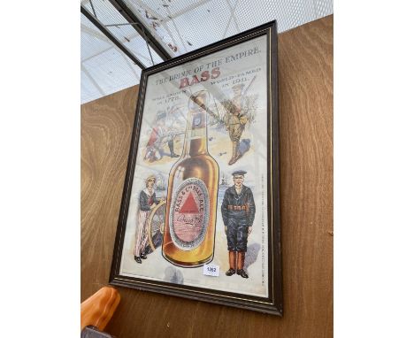 A FRAMED 'BRASS PALE ALE' ADVERTISING PRINT 