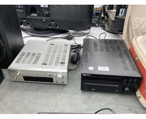 A DENON STEREO RECIEVER AND A DENON CD RECIEVER 