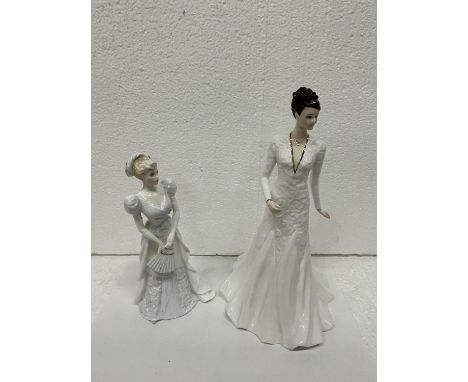 TWO COALPORT FIGURES HAPPY BIRTHDAY AND PEARL 