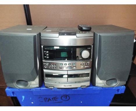 A Pioneer stereo cd cassette deck receiver XR-P470C, XR-P370C with remote and instruction booklet - included in the lot are t