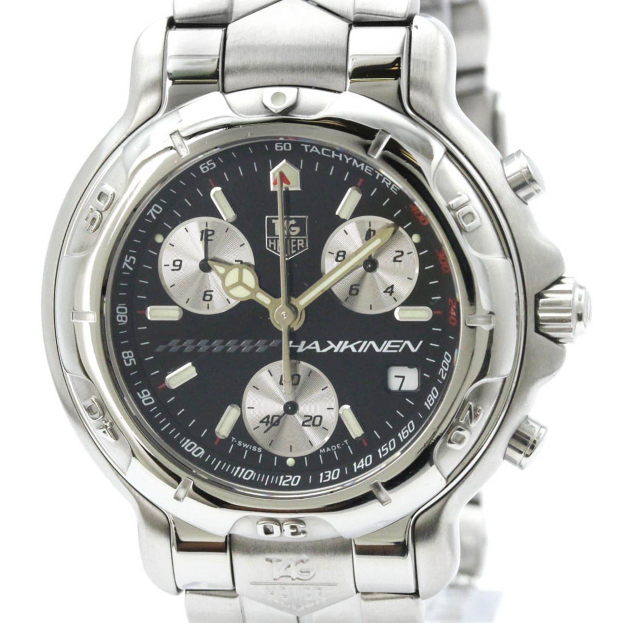 TAG HEUER 6000 Chronograph Mika Hakkinen Limited Watch CH1114 Polished