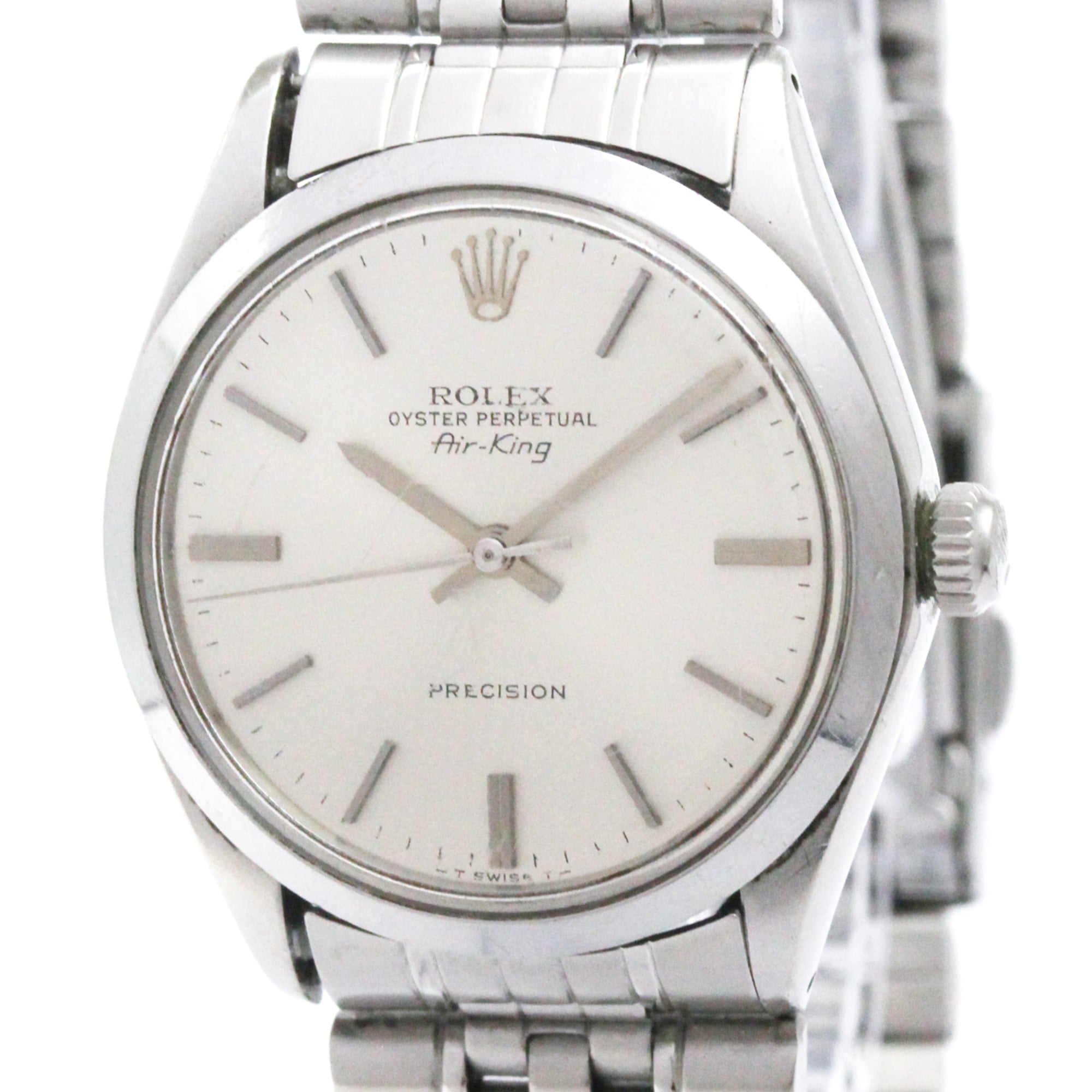 ROLEX Air King 5500 Stainless Steel Automatic Mens Watch Vintage