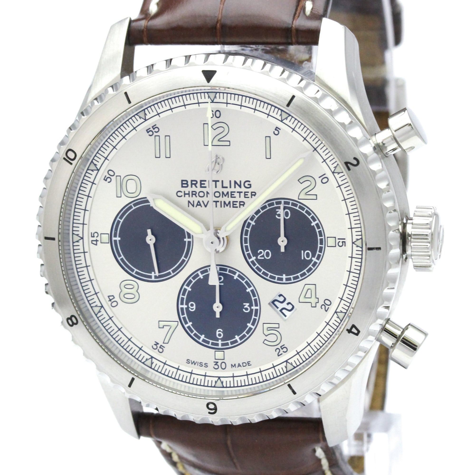 BREITLING Navitimer 8 Chronograph Steel Automatic Mens Watch AB0117 Polished