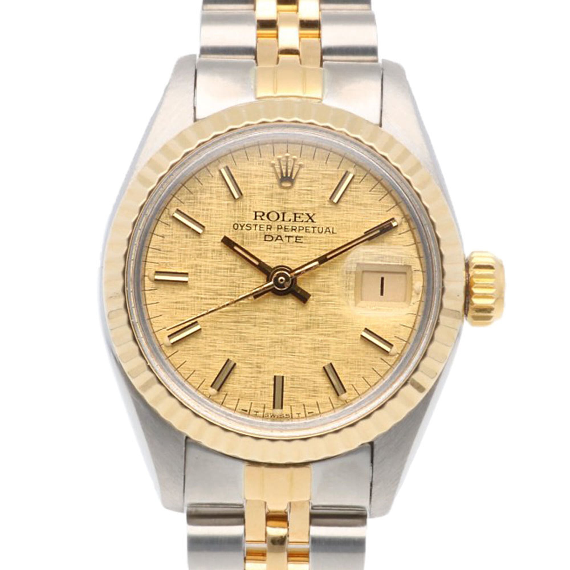 Rolex Date Oyster Perpetual Watch, Stainless Steel, 6917, Automatic Winding, Polished, Serial Number 74, Ladies\', ROLEX Mosaic