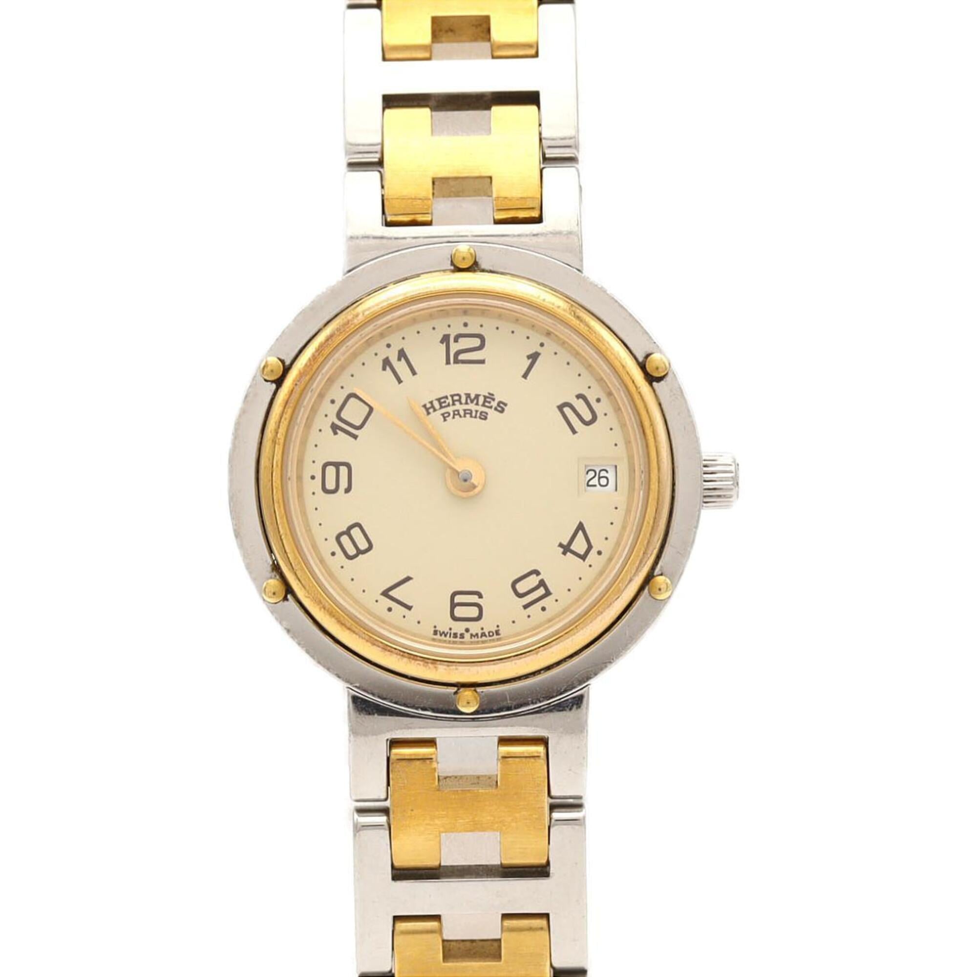 Hermes Clipper Combination SSxGP Quartz Watch