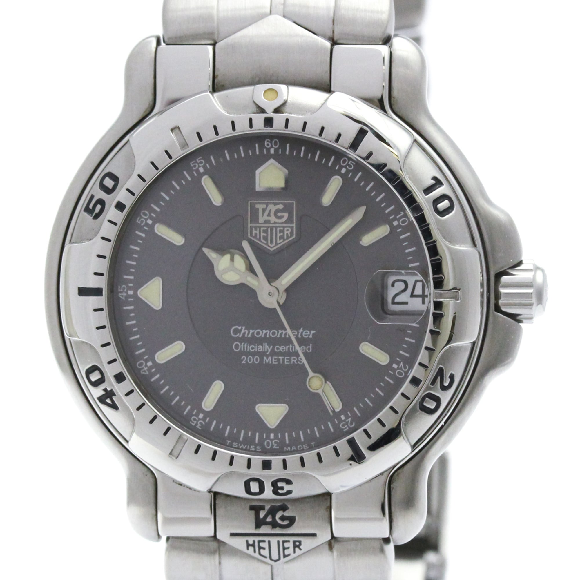 TAG HEUER 6000 Chronometer Steel Automatic Mens Watch WH5212 Polished