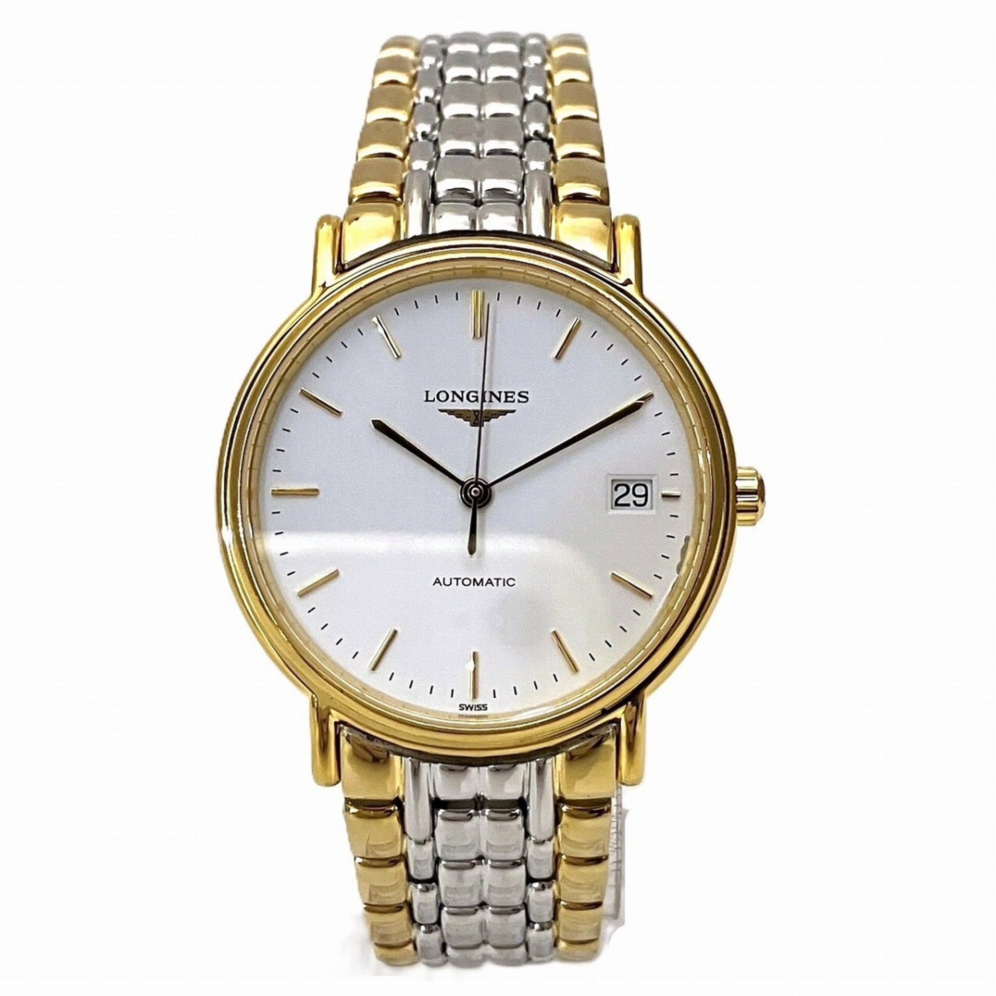 Longines Présence watch, total weight 89.2g, stainless steel, automatic movement, white dial, L4.821.2