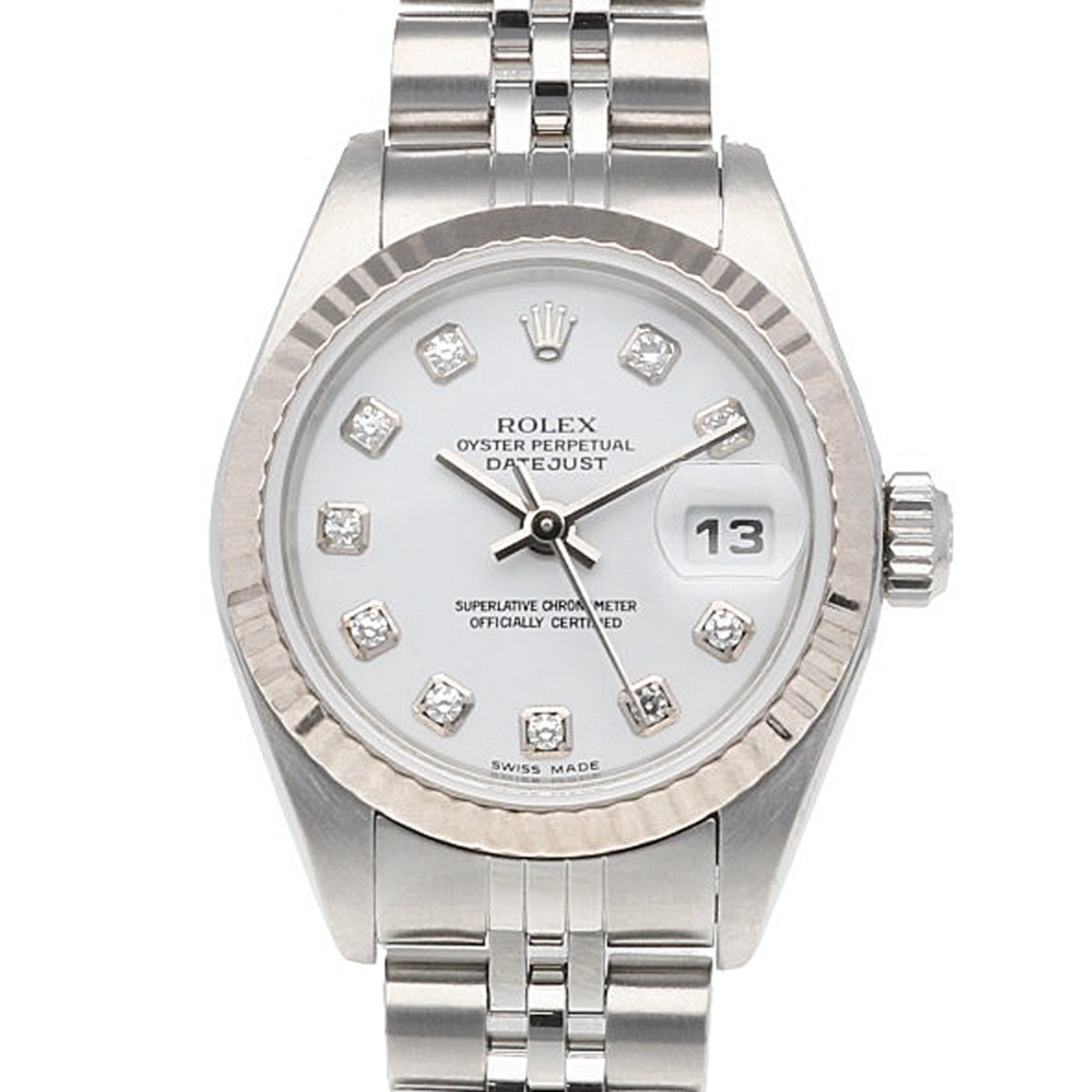Rolex Datejust Oyster Perpetual Wristwatch, Stainless Steel, 79174G, Automatic Winding, Overhauled, Polished, F-serial number, Ladies\', ROLEX, 10P Diamonds