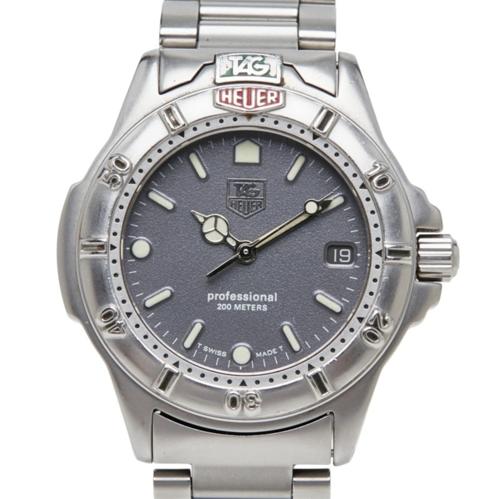 TAG Heuer Professional 200 Watch 999.213A Quartz Gray Dial Stainless Steel Men\'s