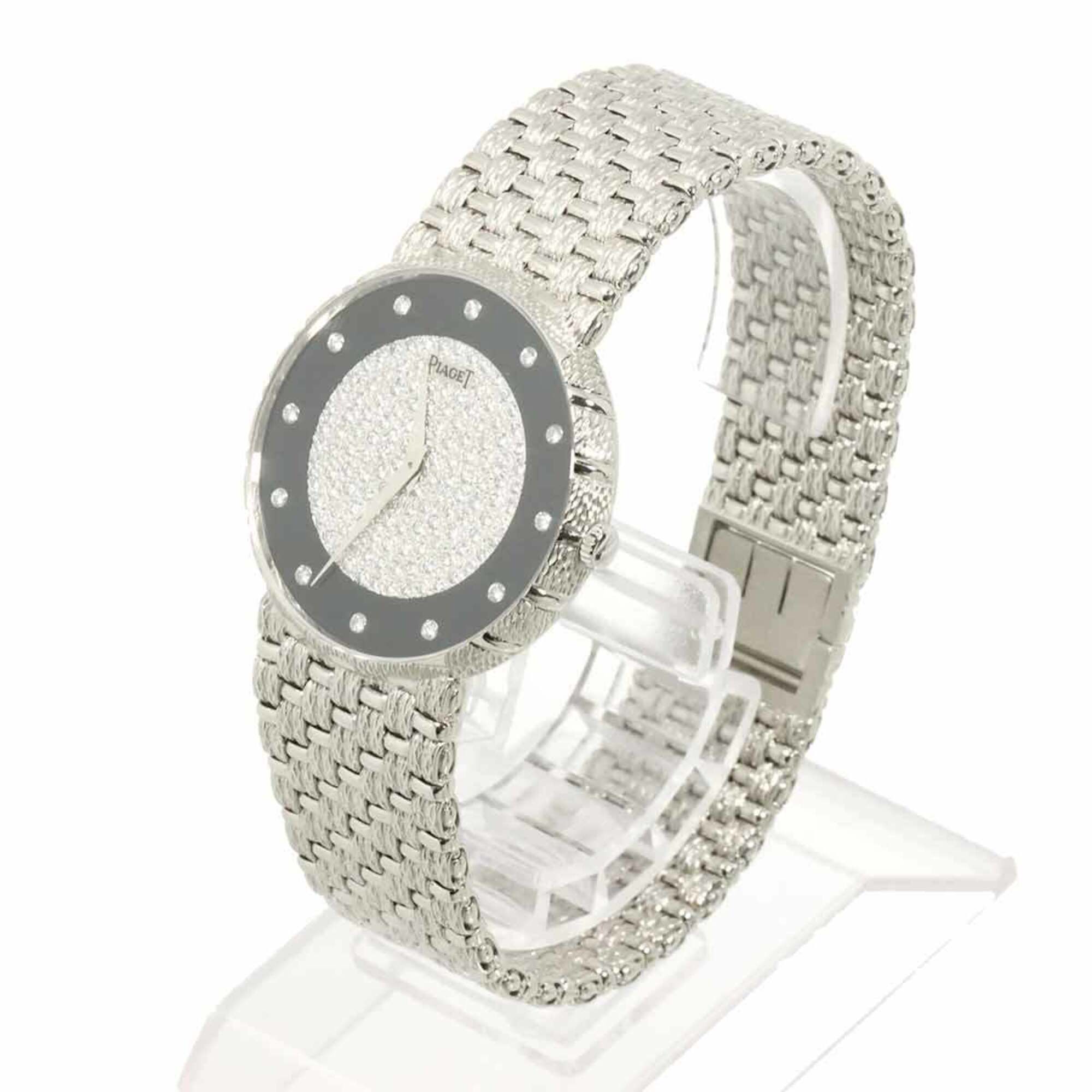 Piaget Tradition 9065D23 Ladies\' Watch, 12 Diamonds, 18K White Gold, Solid Hand-wound.