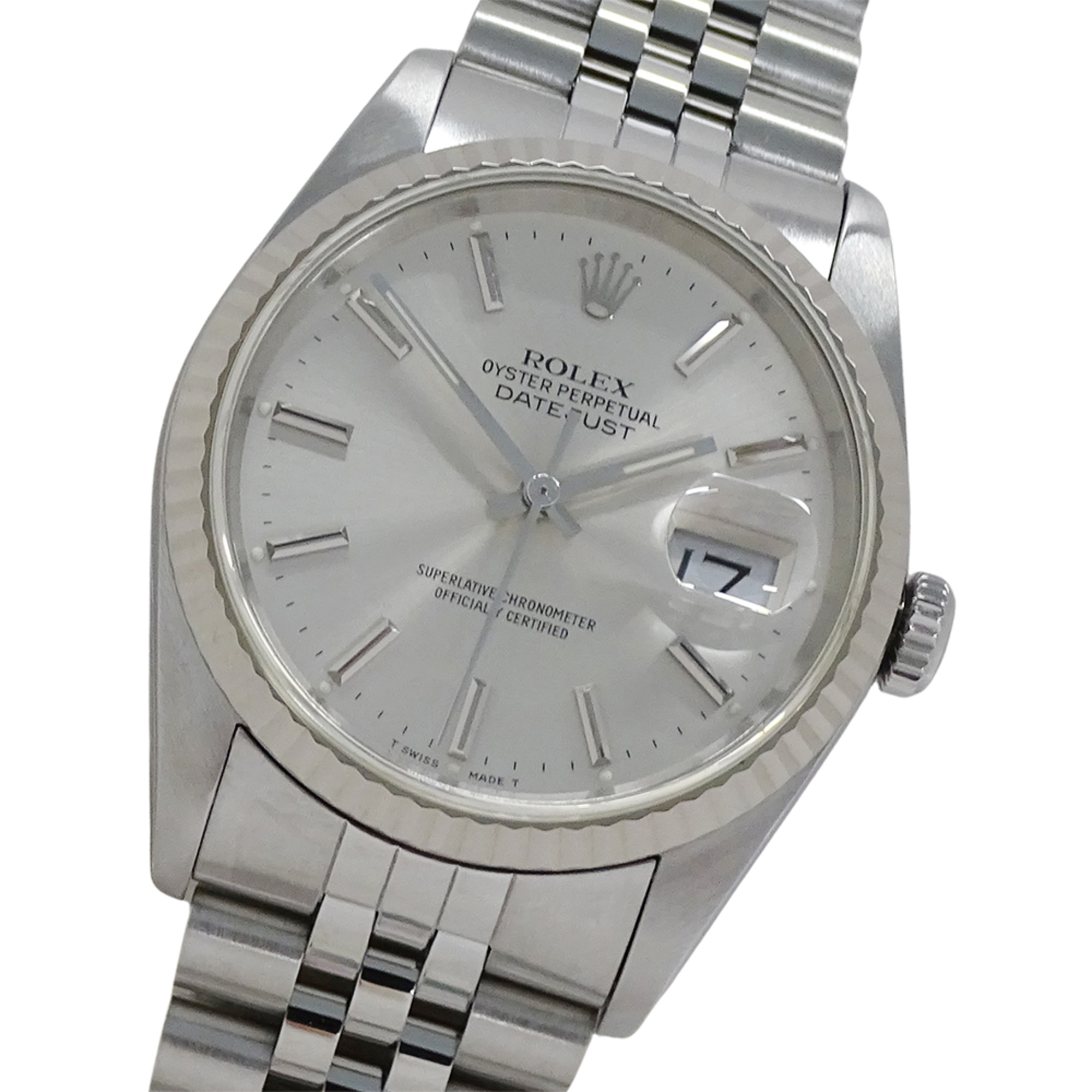 Rolex Datejust 16234 L-serial men\'s watch, brand name, automatic winding, stainless steel (SS), white gold (WG), silver.