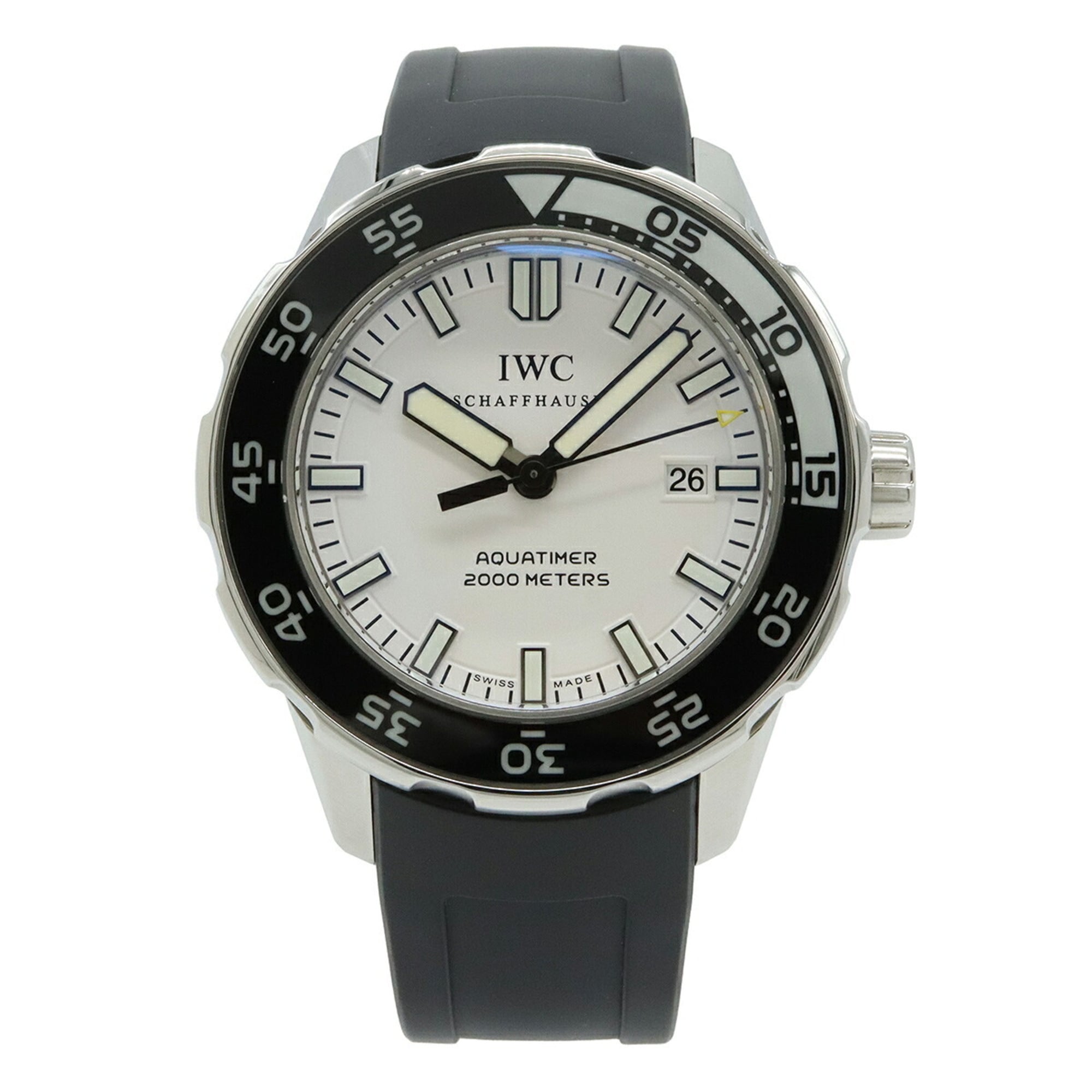 IWC International Watch Company Aquatimer White Dial Stainless Steel Rubber Automatic Men\'s IW356811