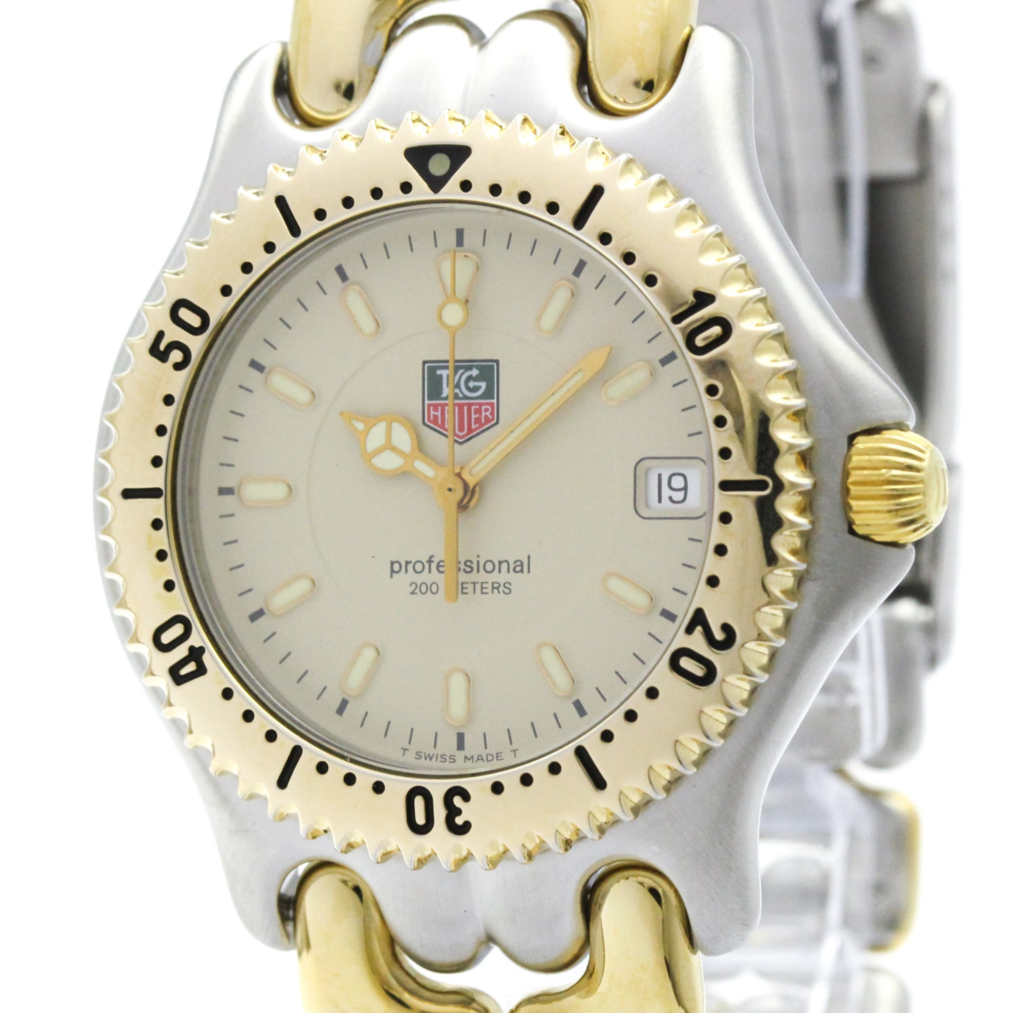 TAG HEUER Sel Professional Gold Plated Steel Mid Size Watch WG1121 Polished