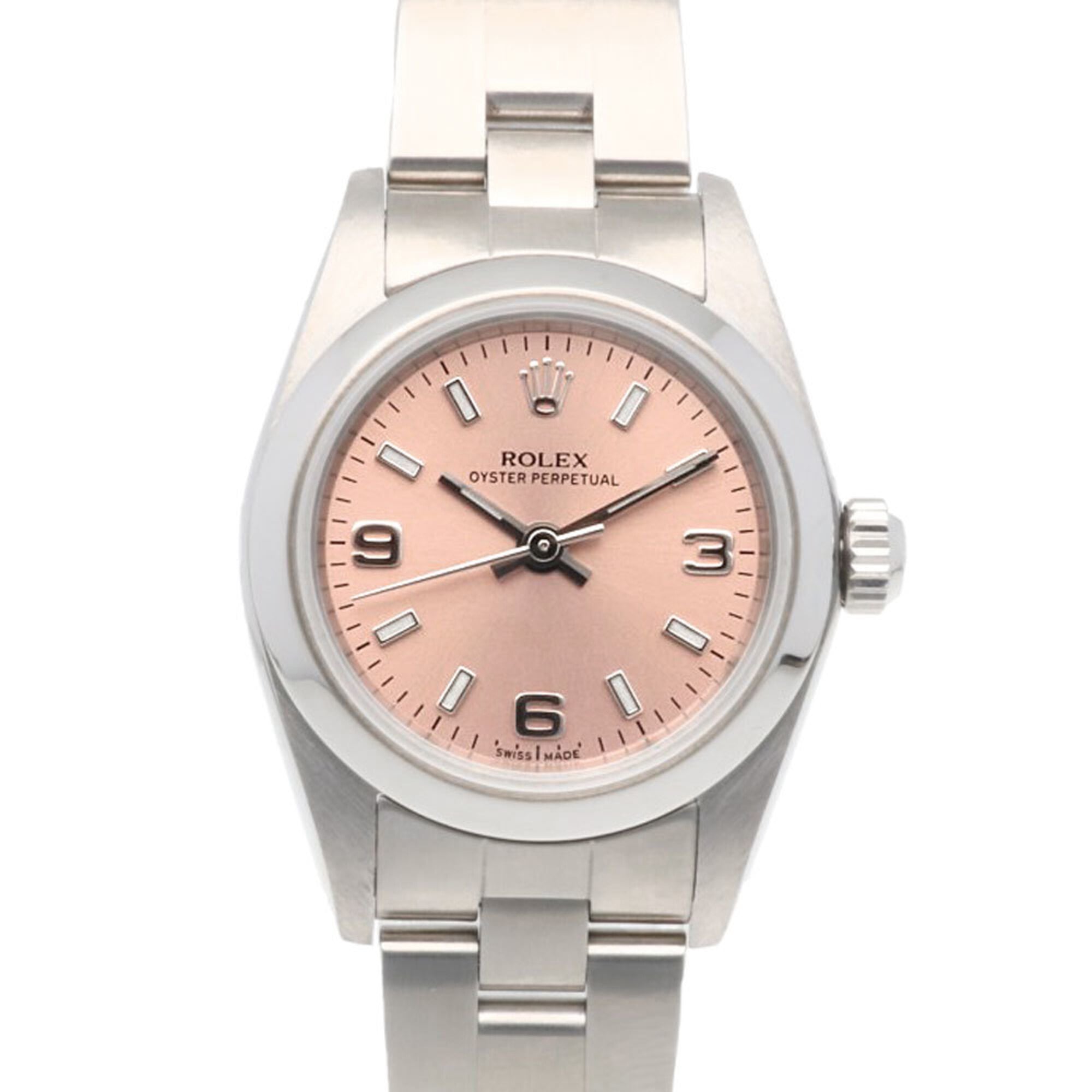 Rolex Oyster Perpetual Watch, Stainless Steel, 76080, Automatic Winding, Overhauled, Polished, P-serial Number, Ladies\', ROLEX, Arabic Numerals