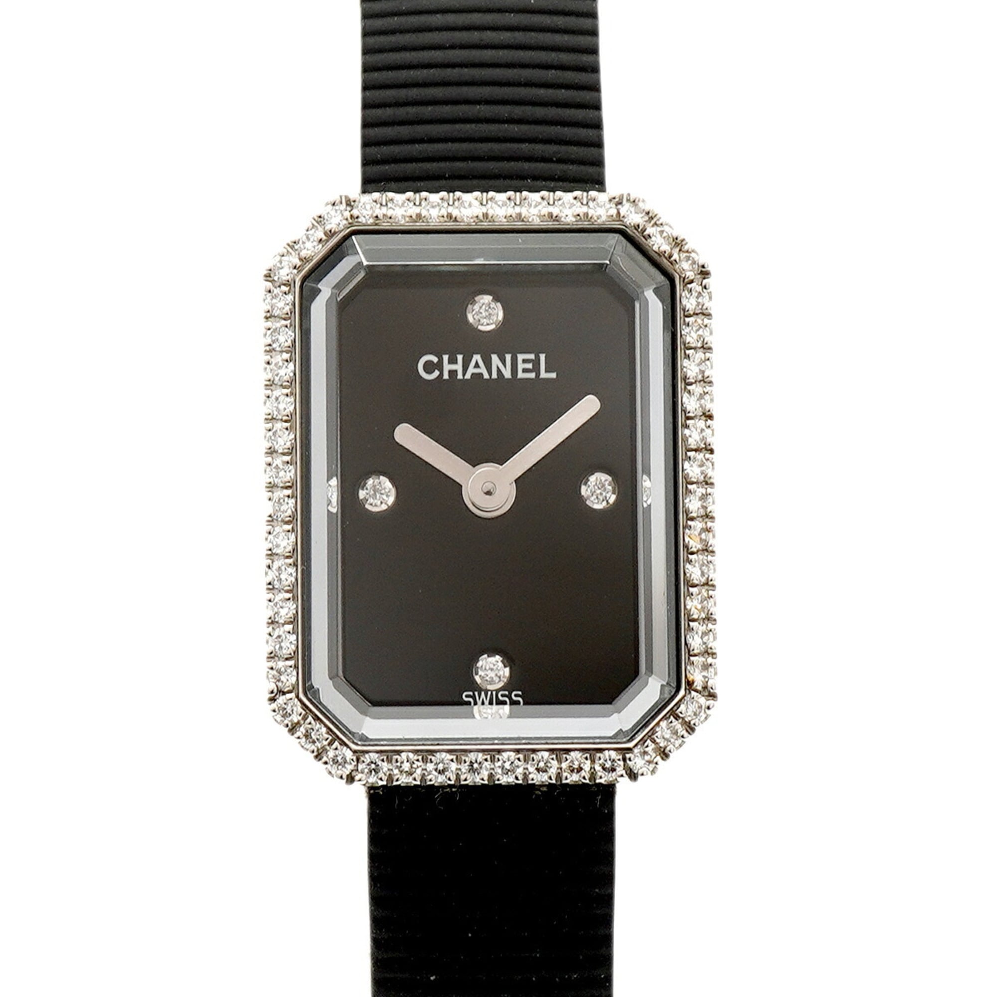 Chanel Première Diamond Bezel H2434 Black Dial Women\'s Watch