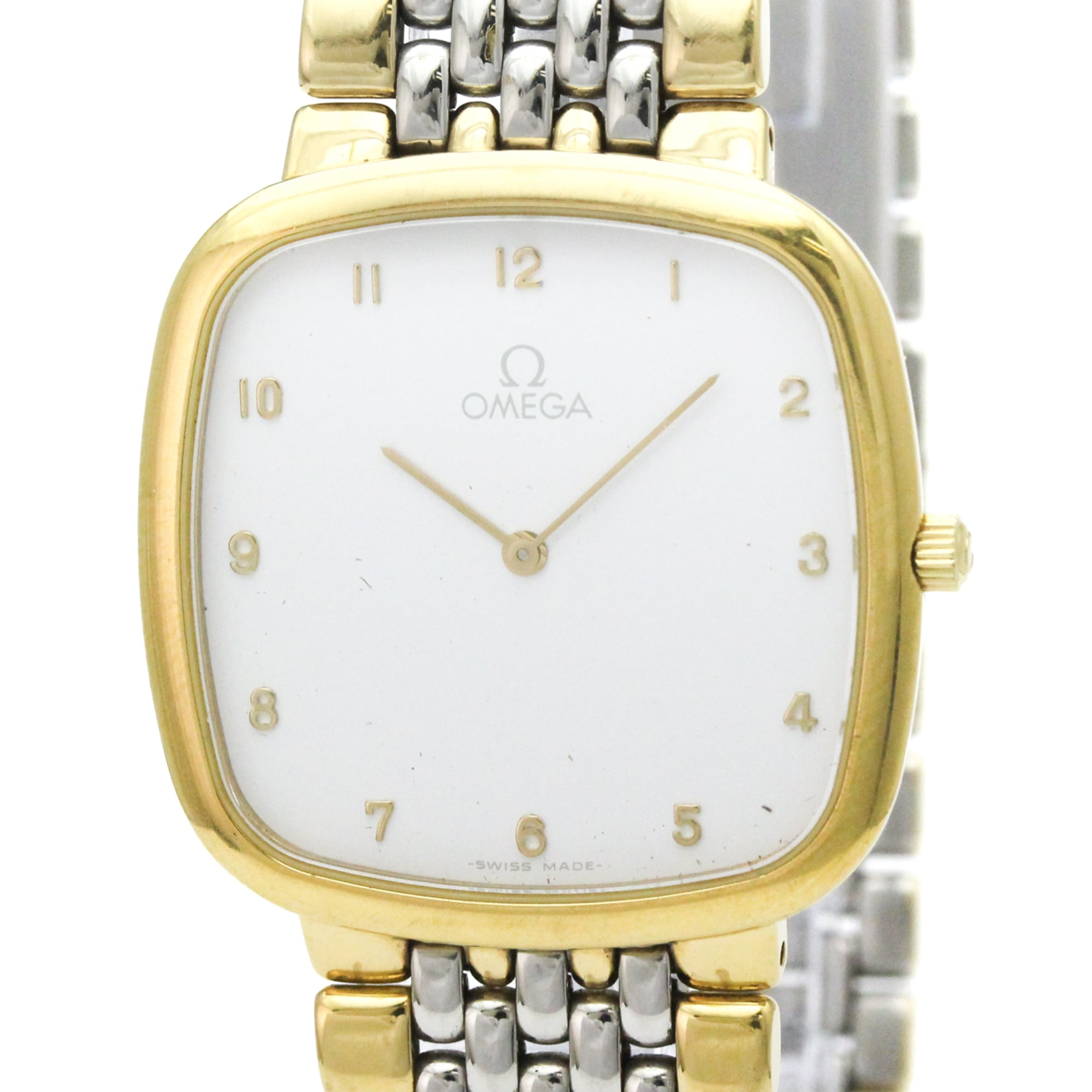 OMEGA De Ville Gold Plated Steel Quartz Mens Watch 395.0877