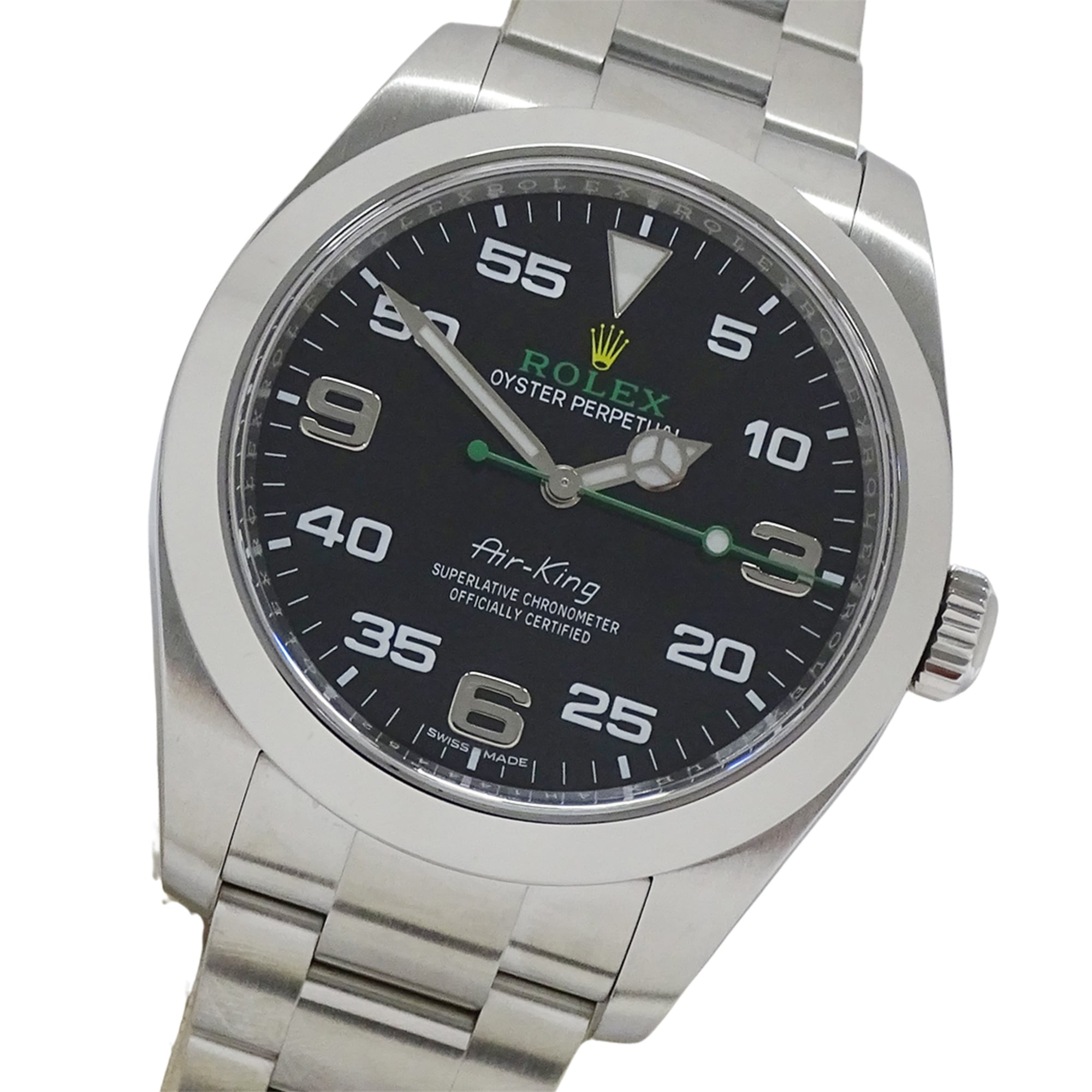 Rolex Air-King 116900 Random Serial Number Men\'s Watch Brand Automatic AT Stainless Steel SS Silver Black