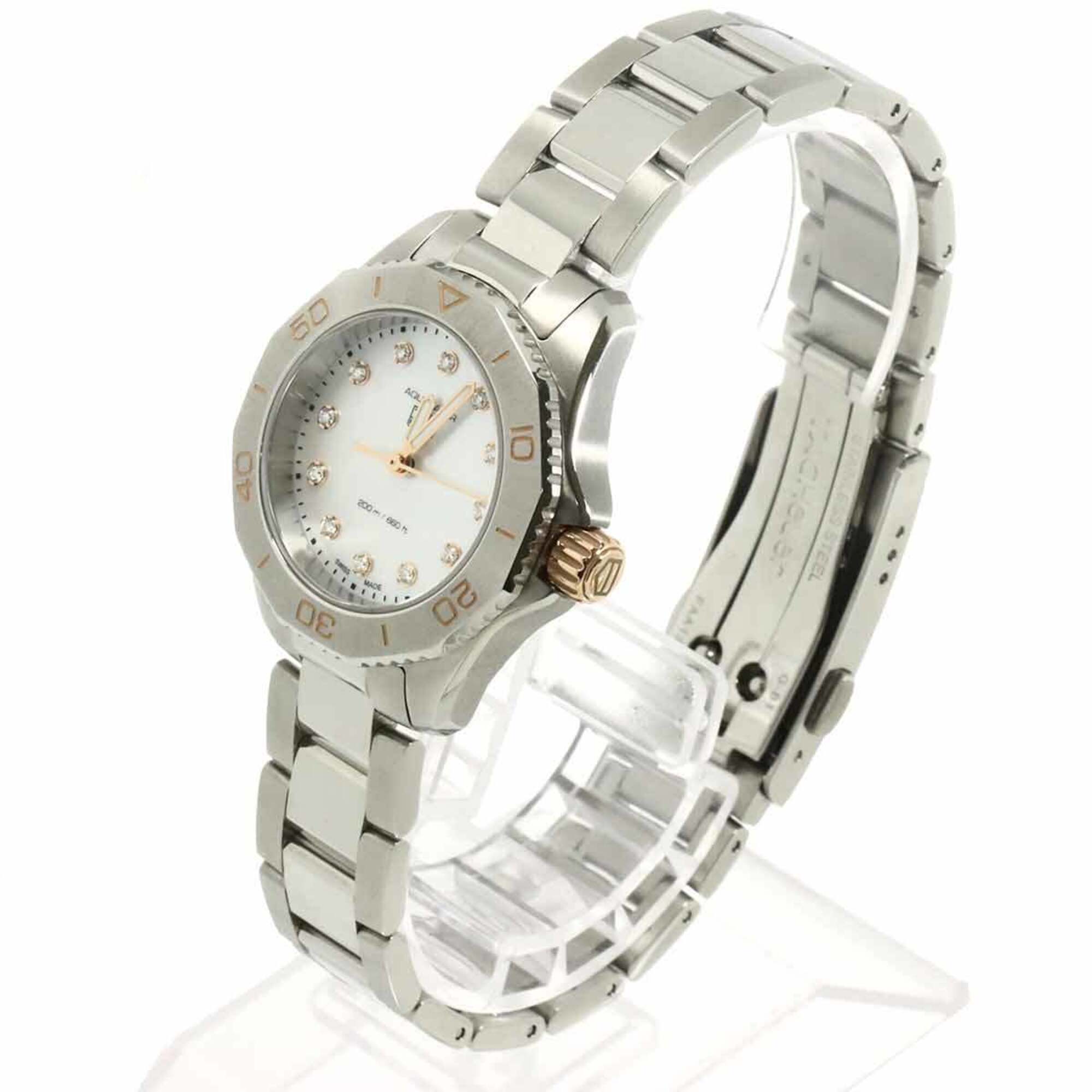 TAG Heuer Aquaracer Professional 200m WBP1450 12P Diamond Ladies Watch White Shell Quartz