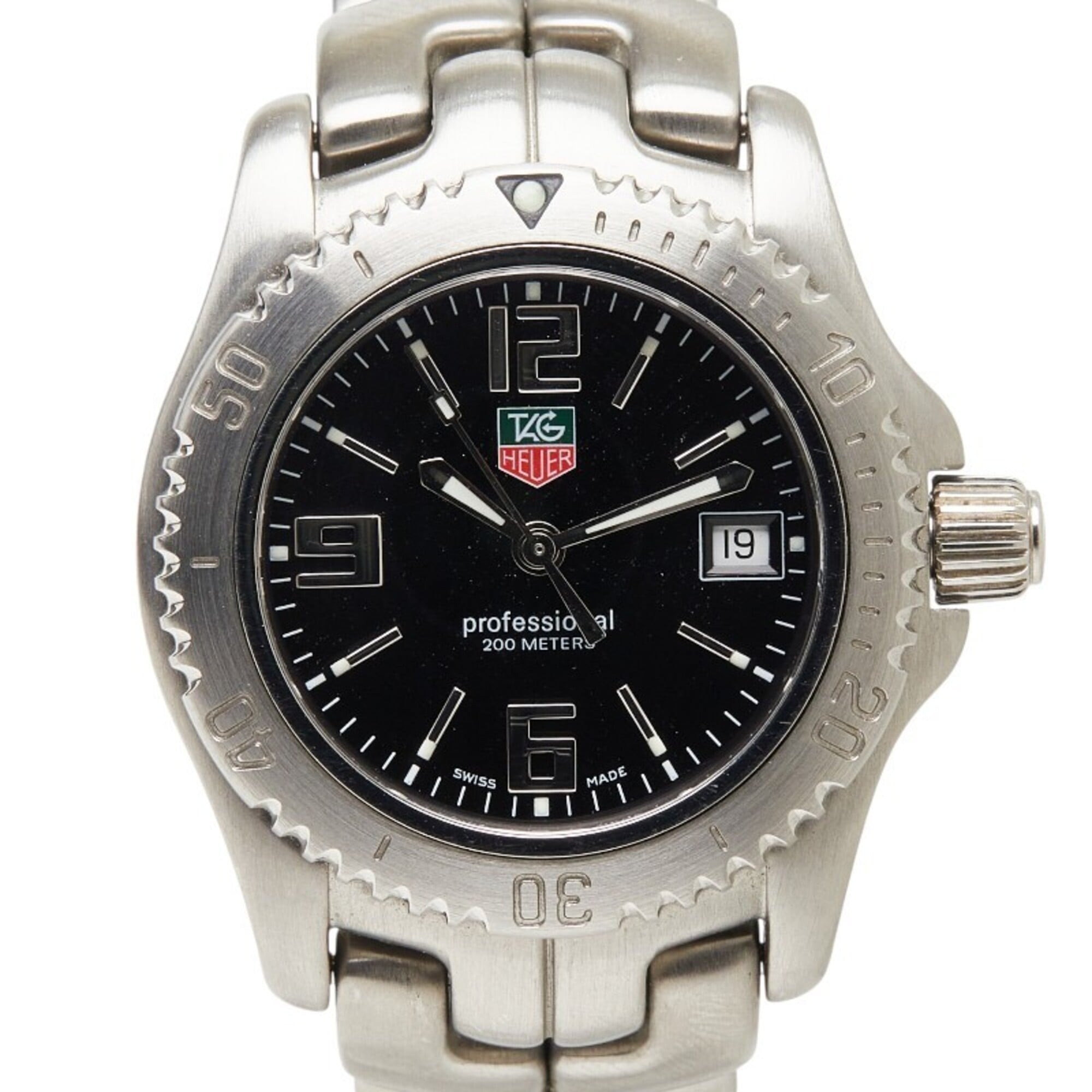 TAG Heuer Link Watch WT1310 Quartz Black Dial Stainless Steel Women\'s