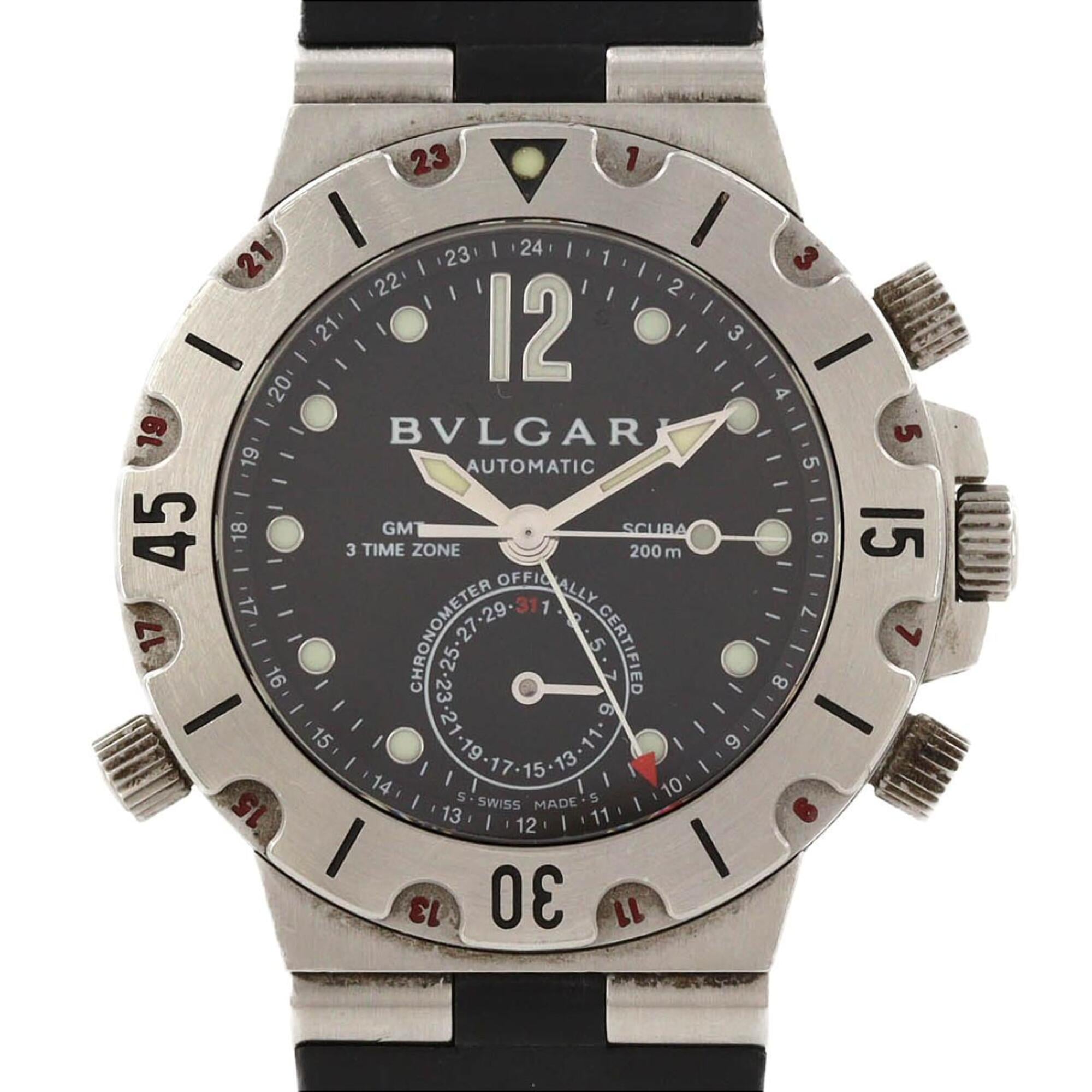 Bulgari Scuba GMT SD38SGMT Stainless Steel Automatic Watch