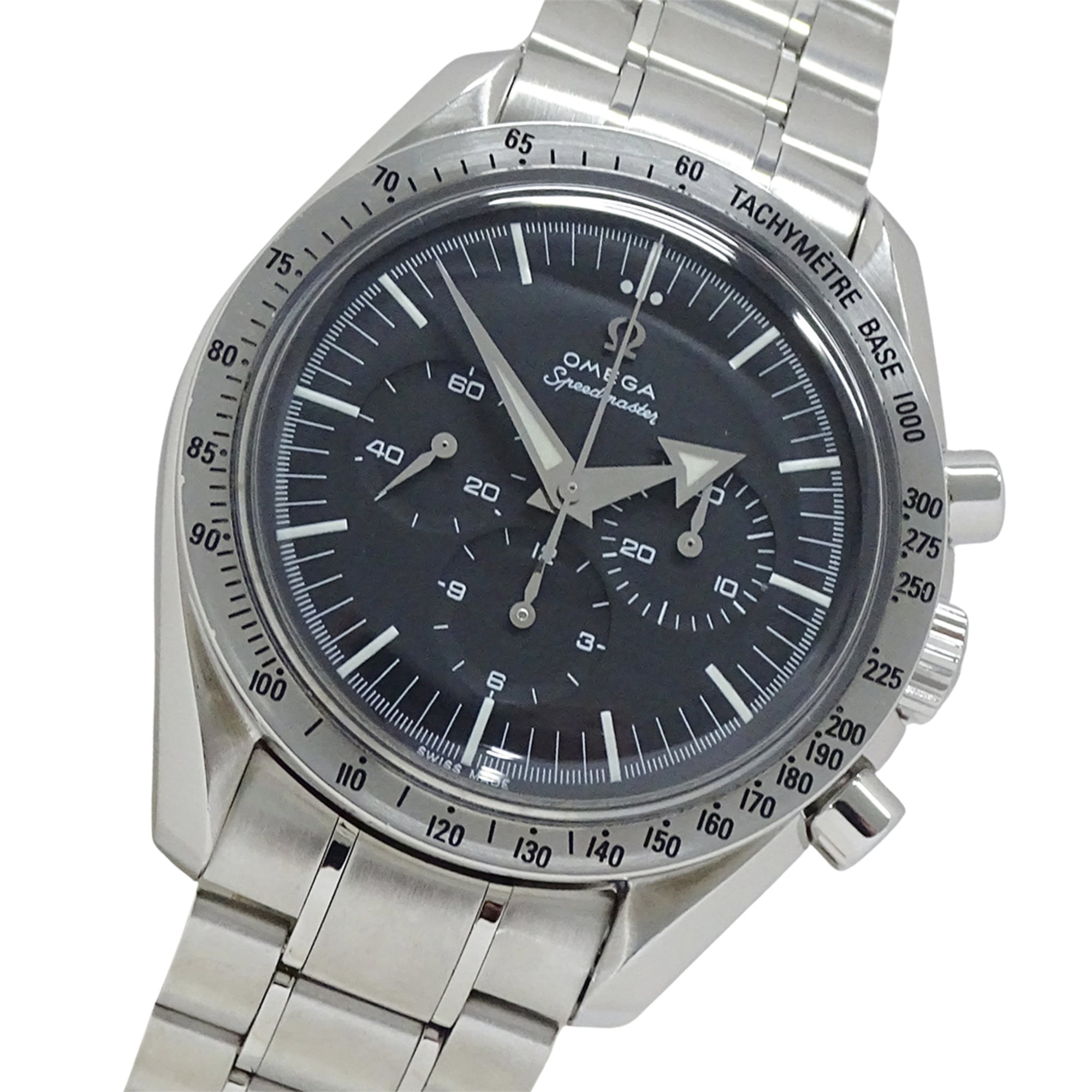 Omega Speedmaster First Replica 3594.50 Men\'s Watch, Brand Name, Chronograph, Manual Winding, Stainless Steel (SS), Silver, Black