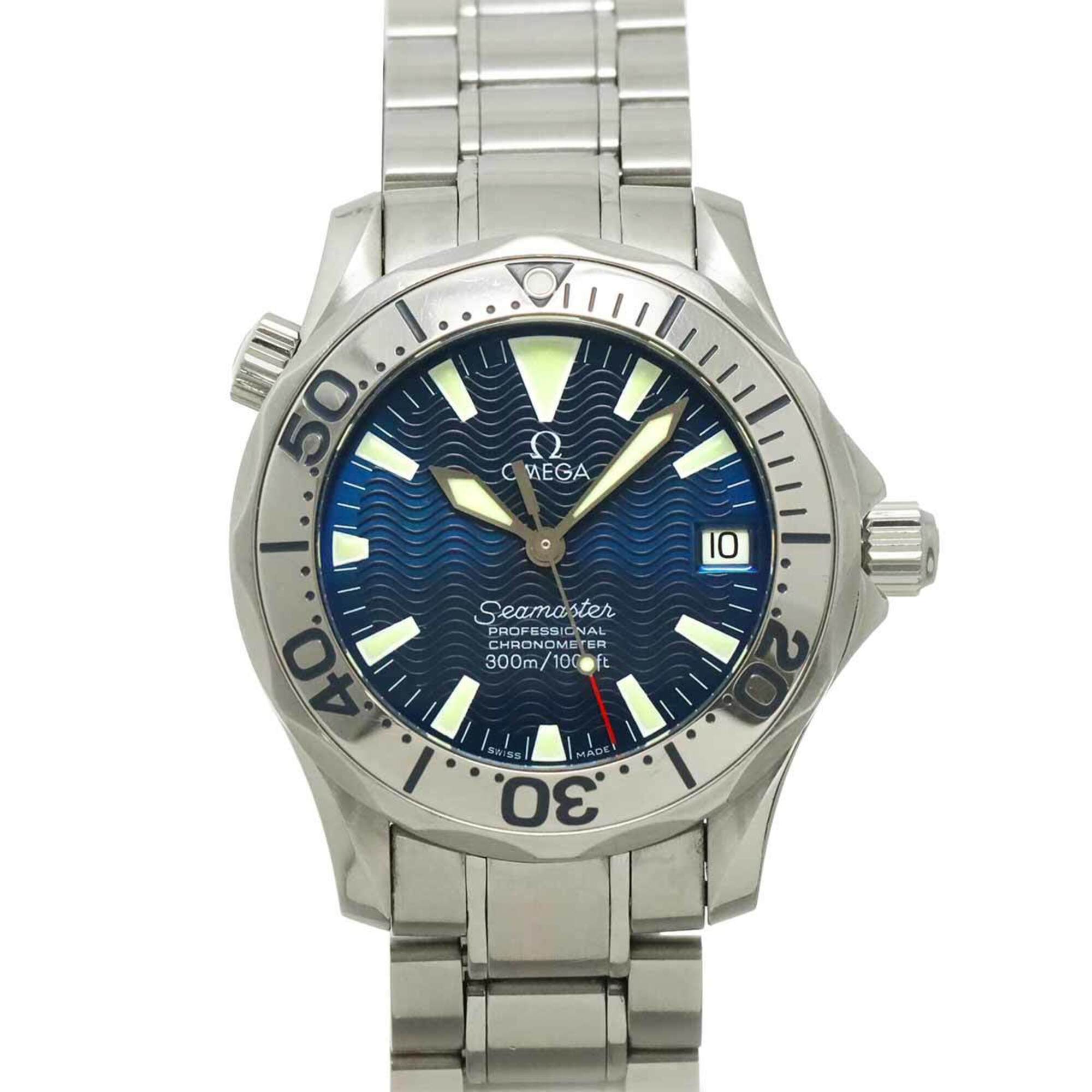 Omega Seamaster Professional 300 2253 80 Boys\' Watch, Date, Blue, Automatic Movement