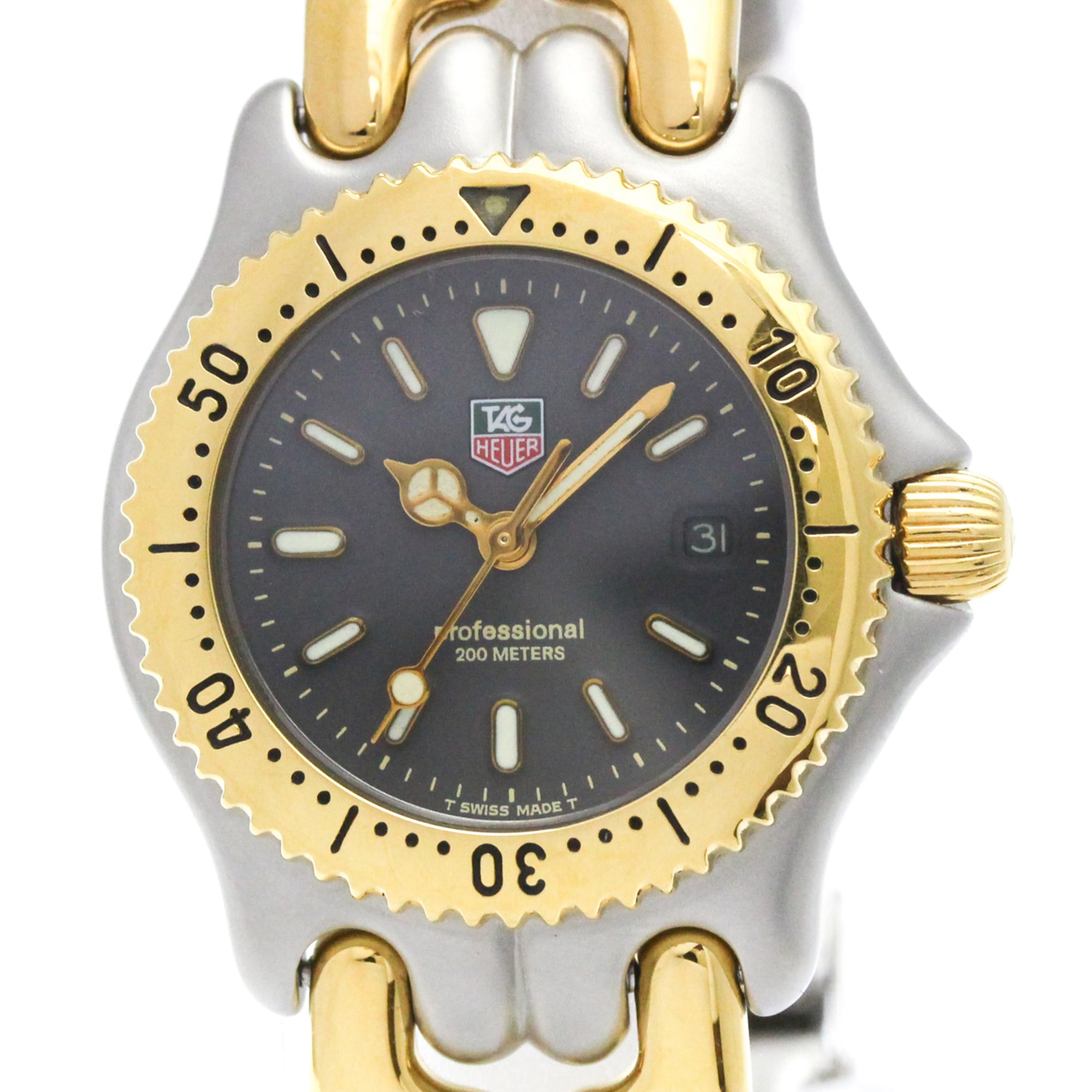 TAG HEUER Sel Professional 200M Gold Plated Steel Ladies Watch S95.215 Polished