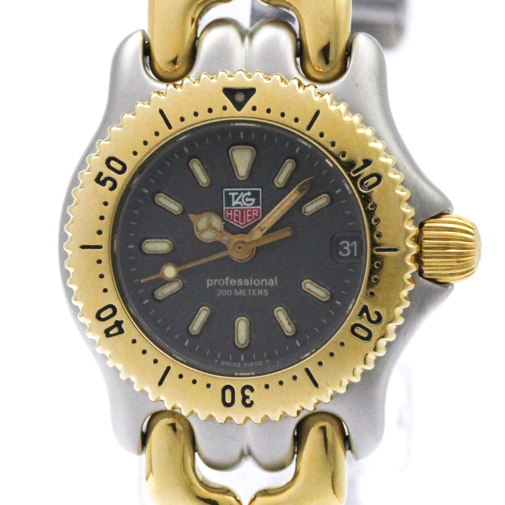 TAG HEUER Sel Professional 200M Gold Plated Steel Ladies Watch S95.208 Polished