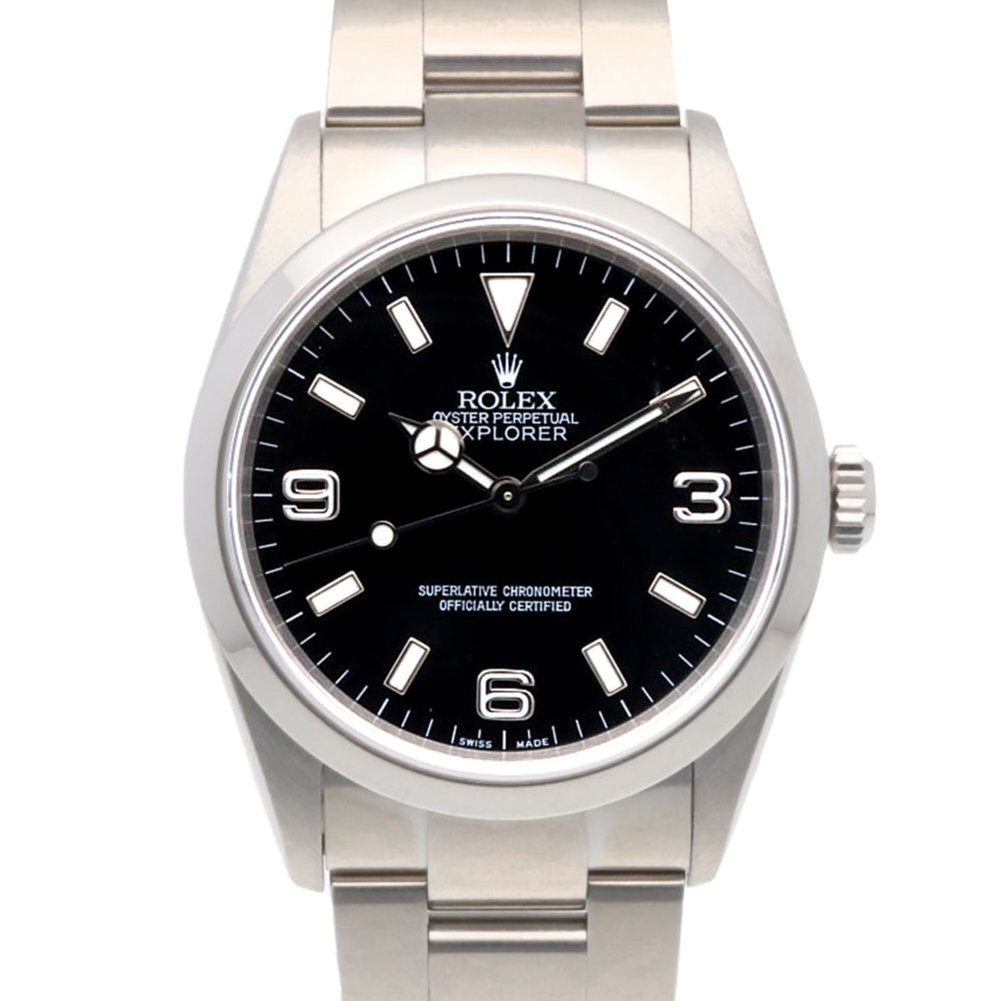 Rolex Explorer Oyster Perpetual Watch, Stainless Steel, 114270, Automatic Winding, Overhauled, Polished, K-serial number, Men\'s.