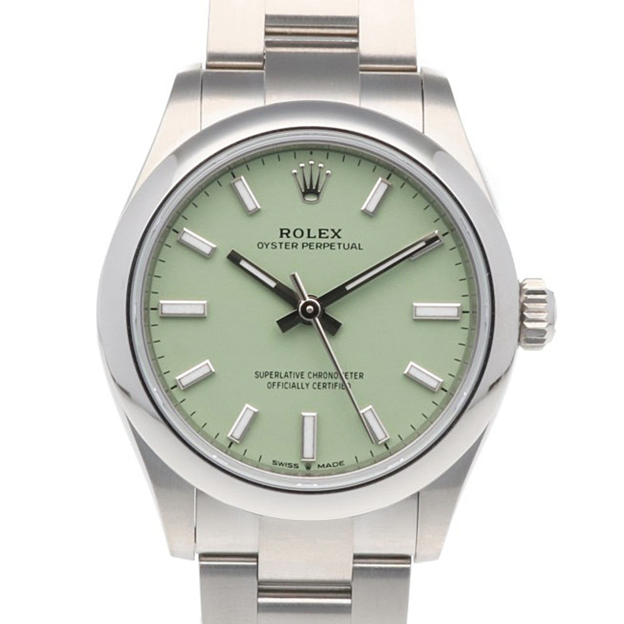 Rolex Oyster Perpetual Watch, Stainless Steel, Automatic Winding, Overhauled and Polished, Men\'s/Women\'s.