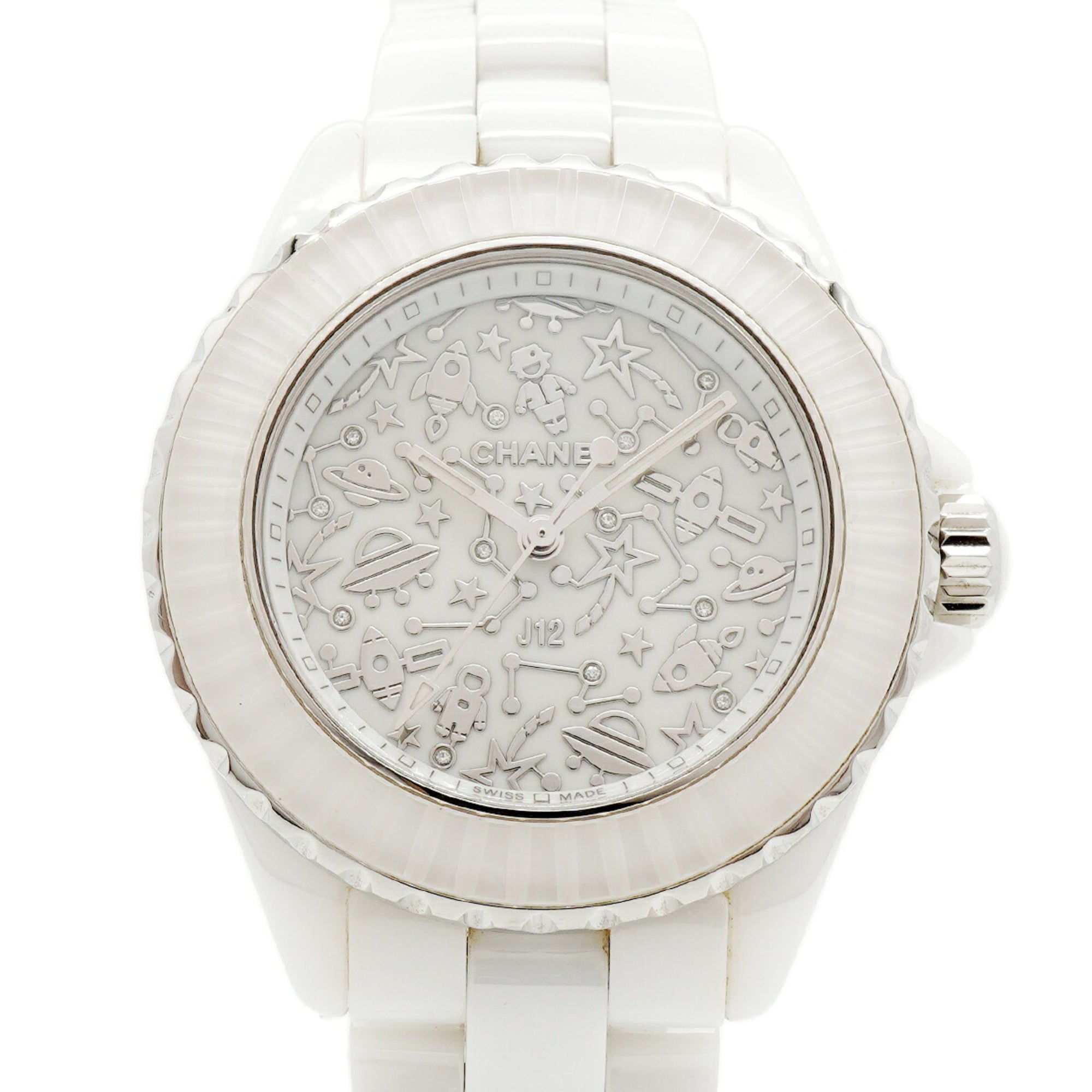 Chanel J12 Cosmic H7990 White Dial Women\'s Watch