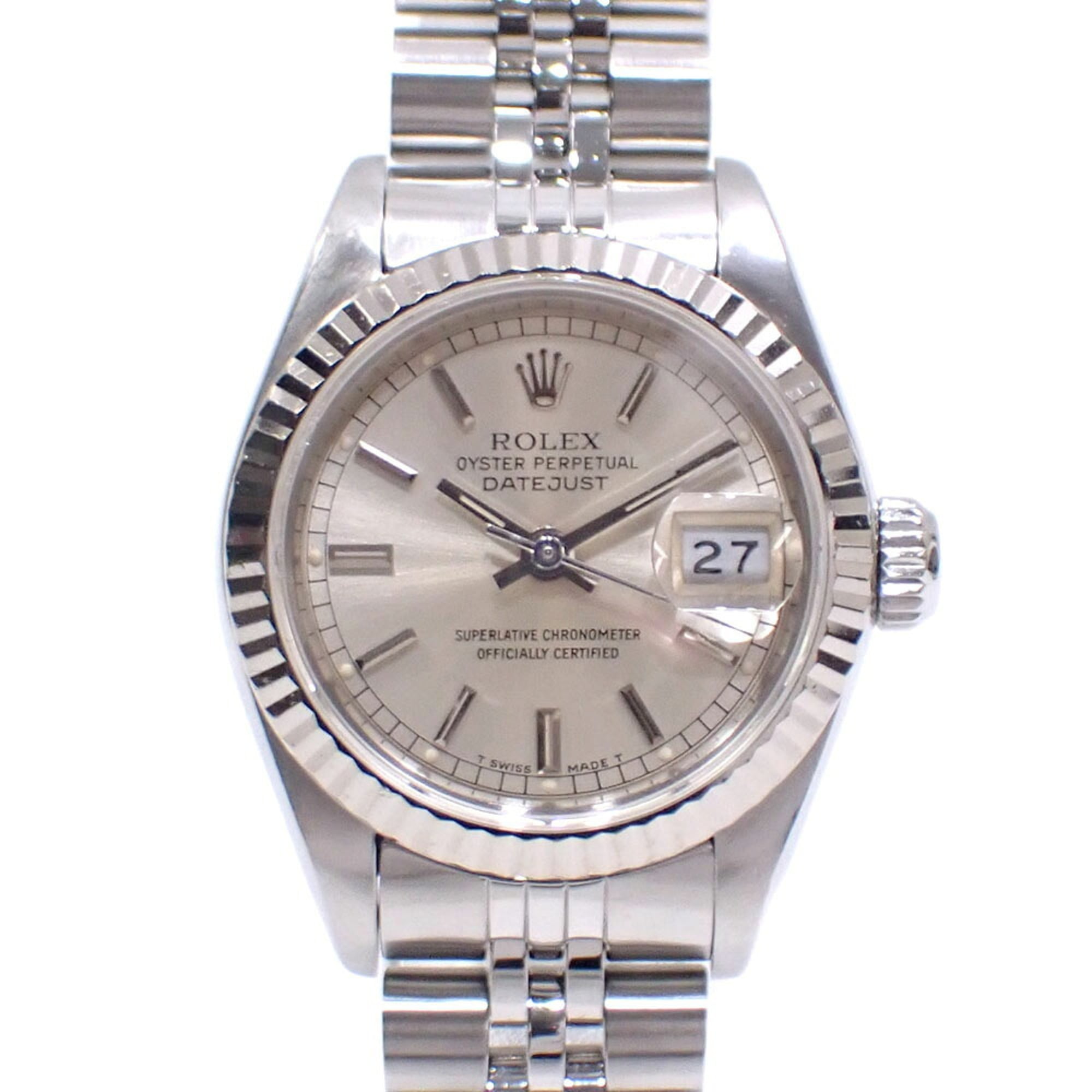 Rolex Datejust Ladies\' Watch 69174 Automatic, R-serial number, circa 1988, Stainless Steel & White Gold, Automatic Winding, Silver Dial, C2249641