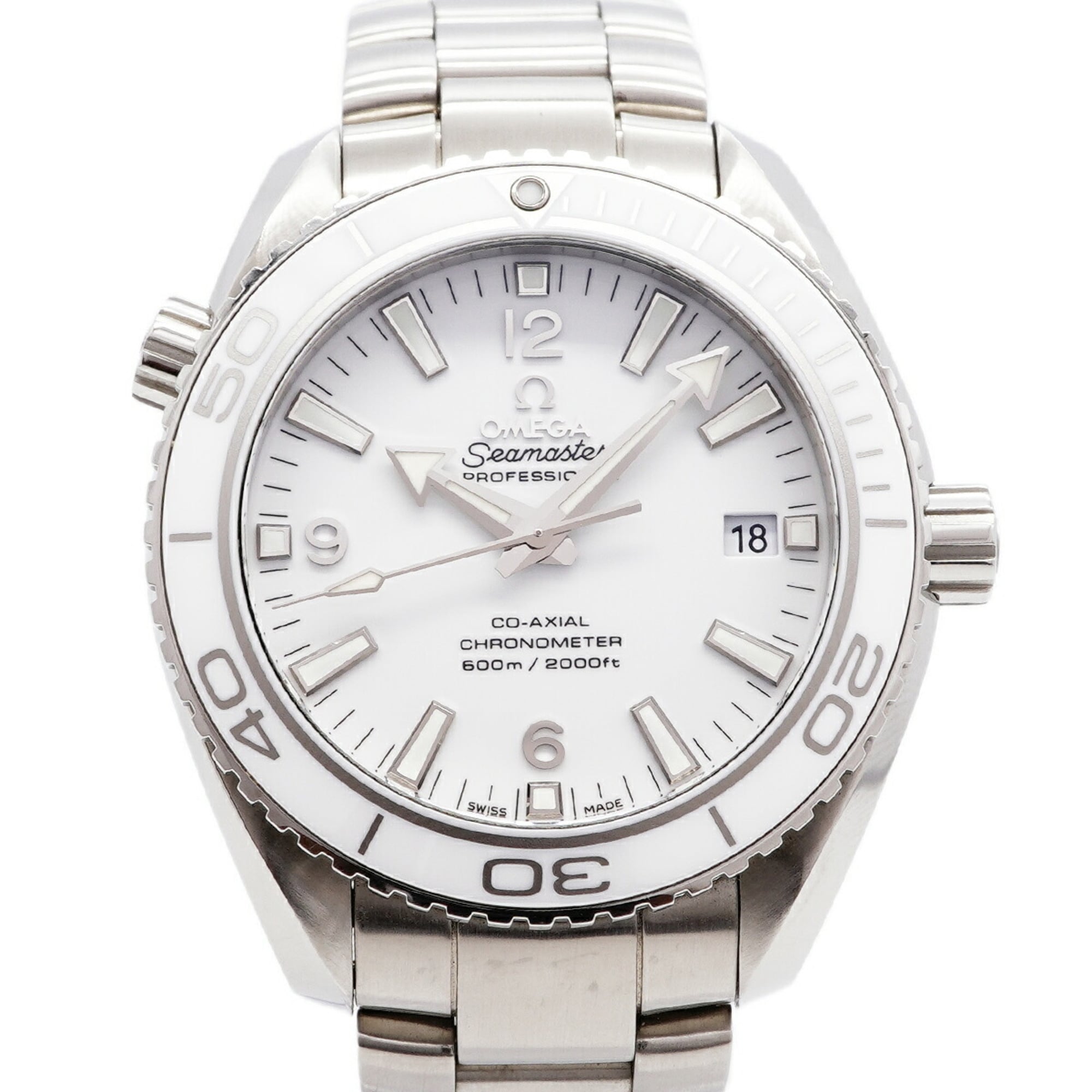 Omega Seamaster 600 Planet Ocean 232.30.42.21.04.001 White Dial Men\'s Watch