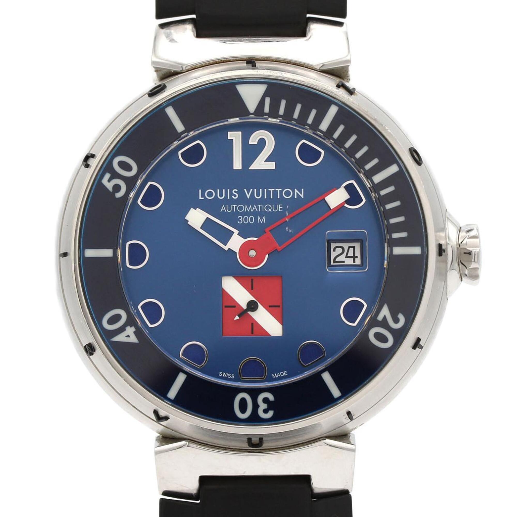 Louis Vuitton Tambour Diving Blue Q103F SS Automatic Watch