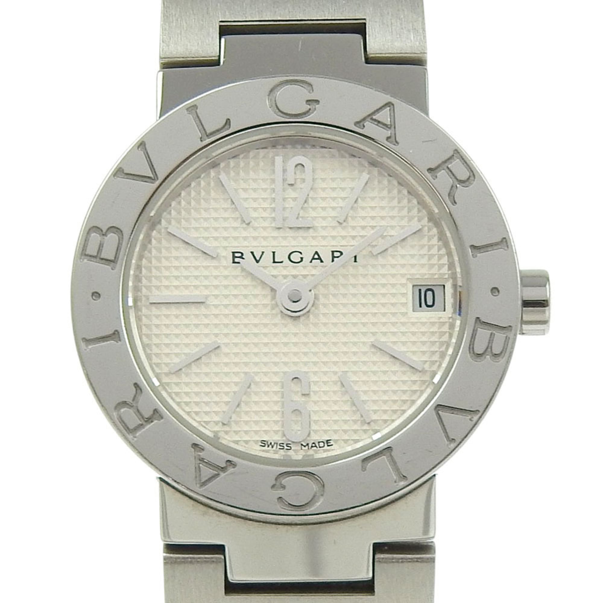 Bvlgari Watch BB23SS Stainless Steel Quartz Analog Display White Dial Women\'s