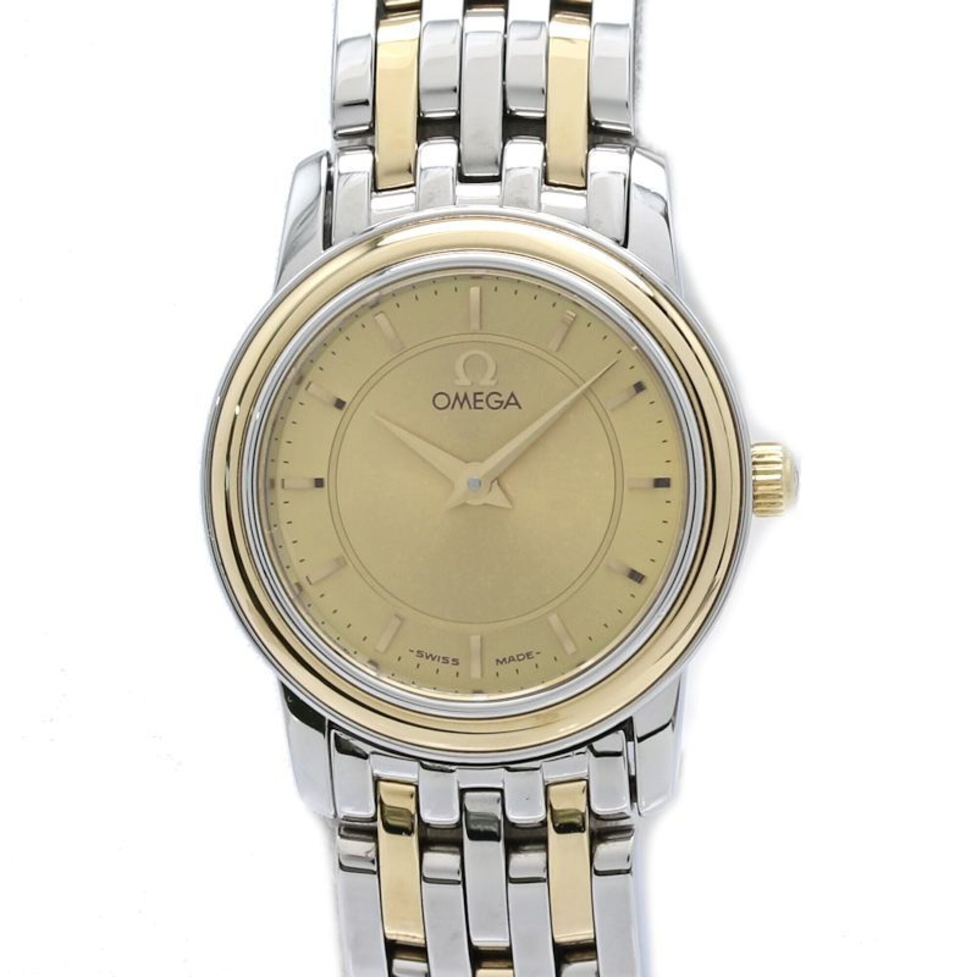 OMEGA De Ville Prestige 4370.11.00 Women\'s Watch, Stainless Steel x 18K Yellow Gold, 40622
