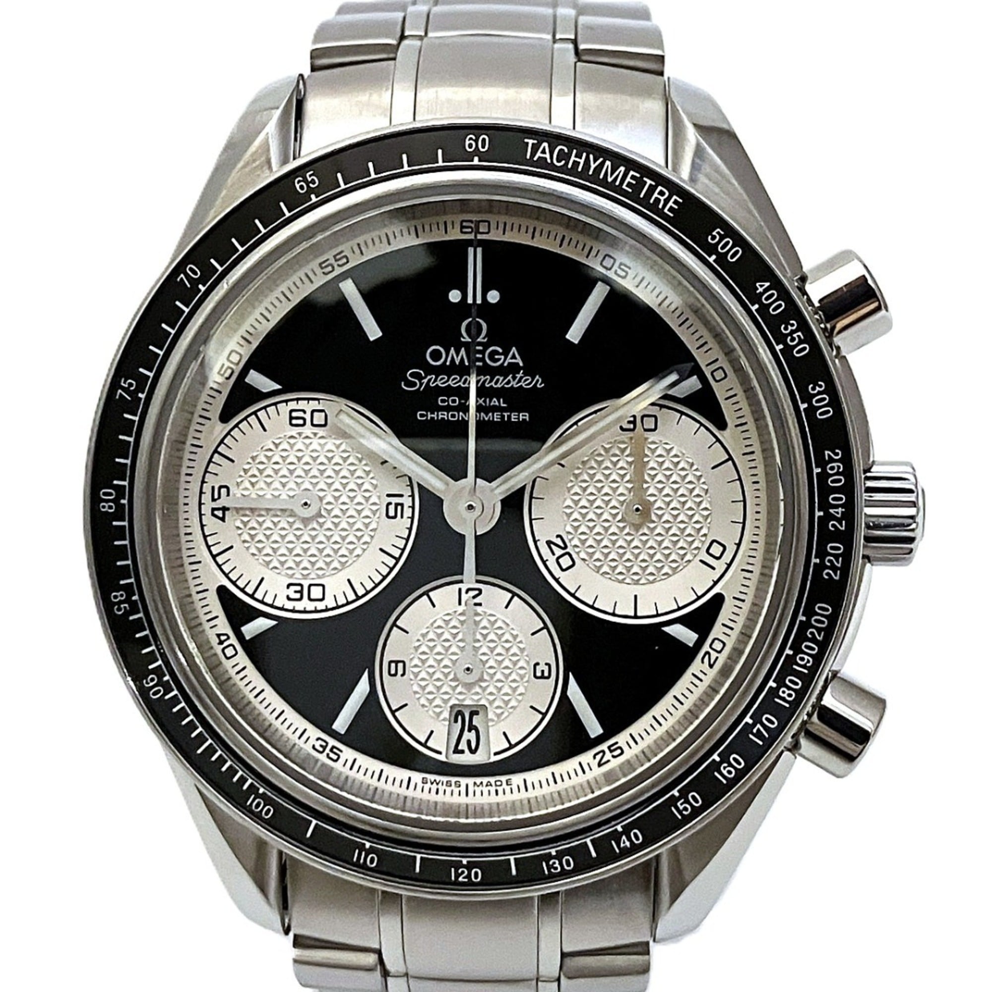 Omega Speedmaster Racing Co-Axial Watch, Total Weight 155.8g, Stainless Steel, Automatic Movement, Black Dial, 326.30.40.50.01.002