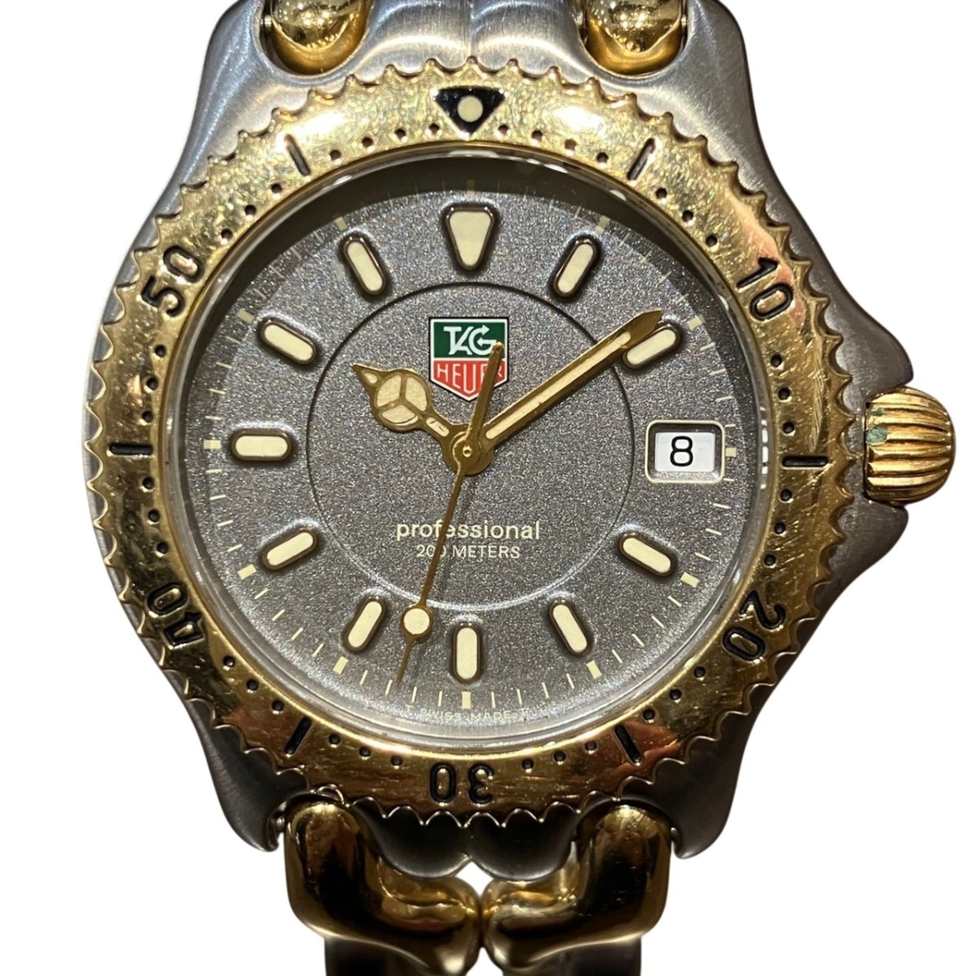 TAG Heuer watch, total weight 92.4g, stainless steel, quartz movement, gray dial, WG1220-K0