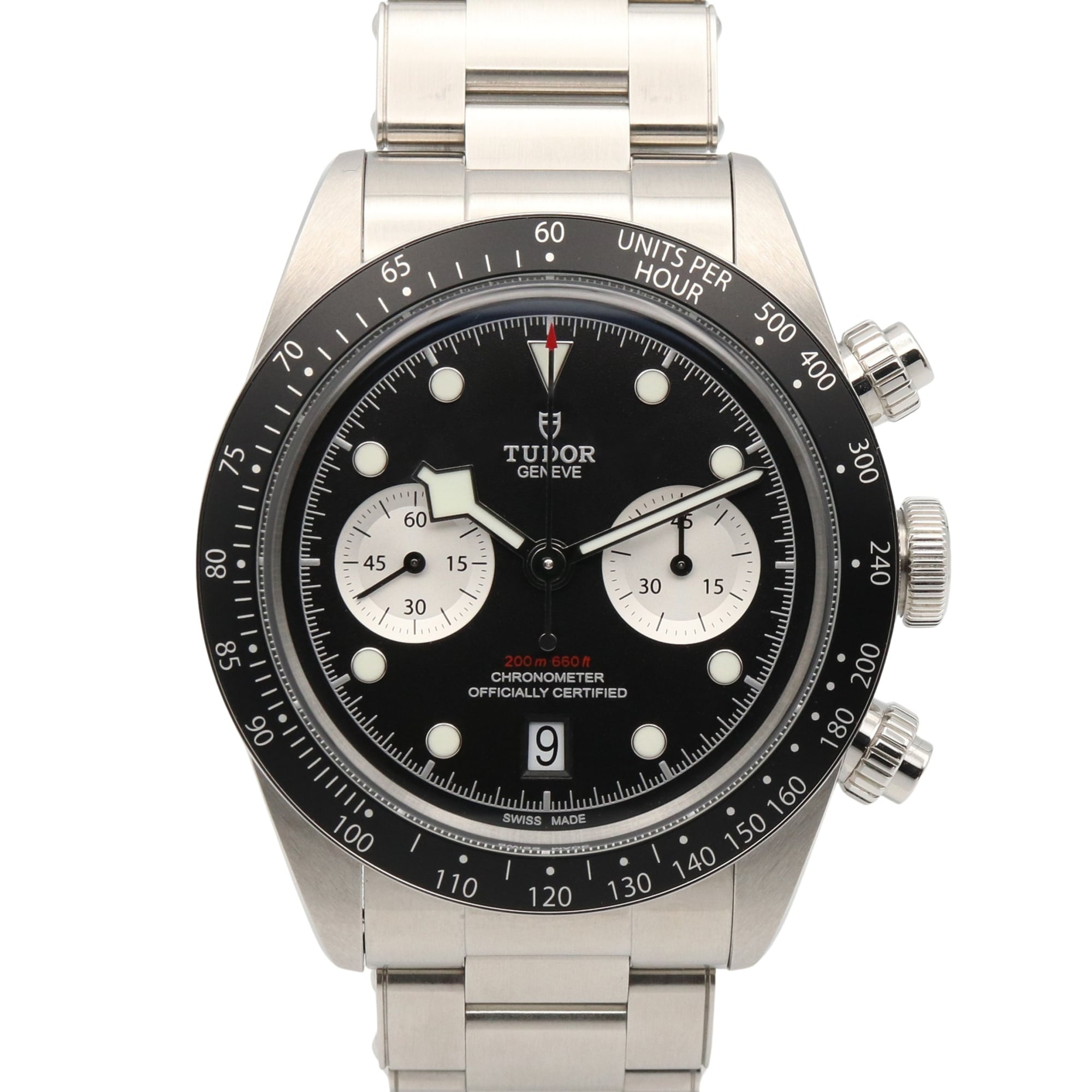 Tudor Black Bay Chrono Watch, Stainless Steel, Men\'s, Black, 79360N