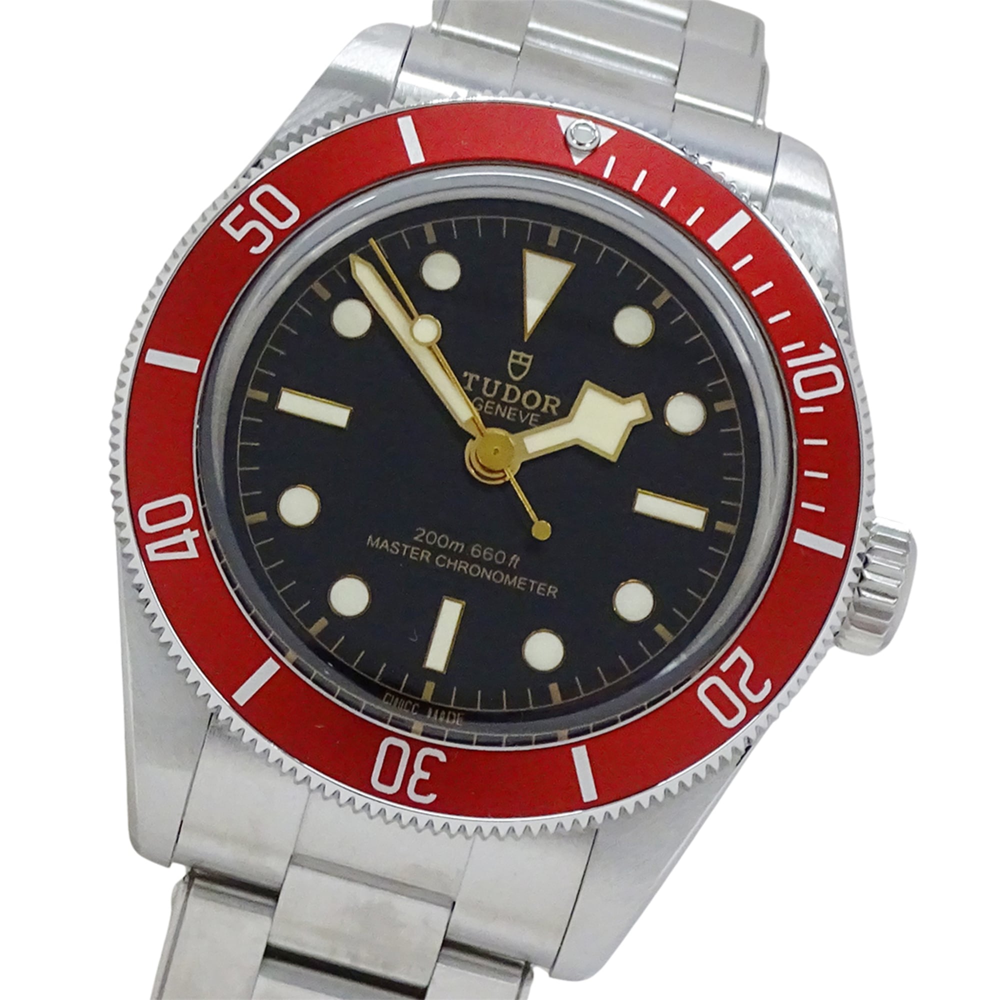 Tudor Black Bay 7941A1A0RU Men\'s Automatic Watch, Stainless Steel (SS), Black, Red, Silver