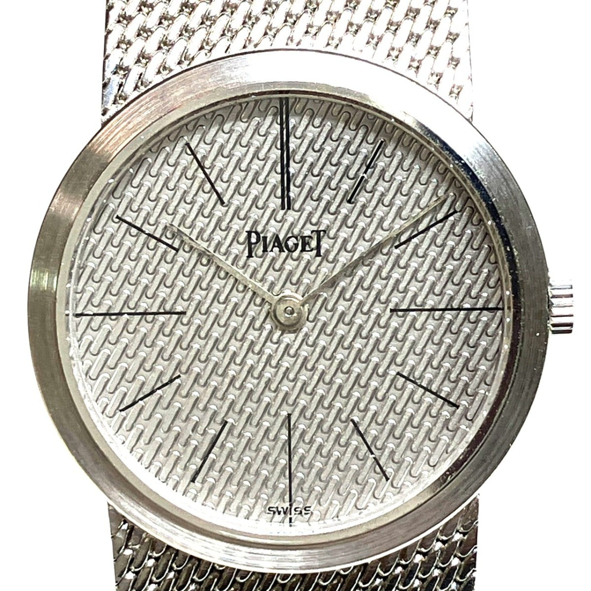 Piaget Tradition wristwatch, total weight 51.9g, 18K gold case, manual winding, silver dial, 928349 B11