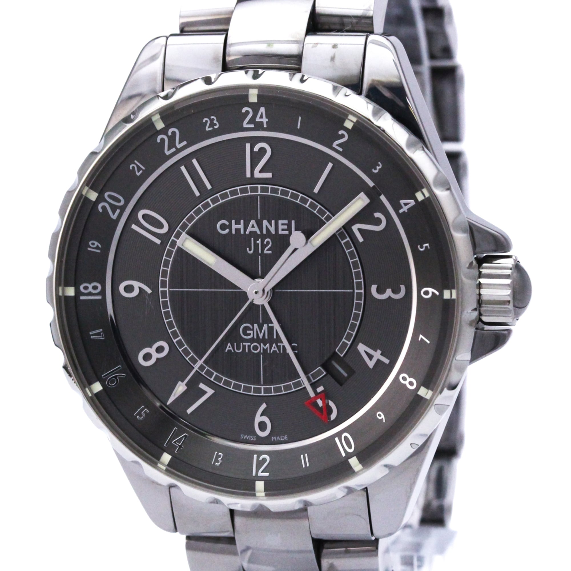 CHANEL J12 Chromatic GMT Titanium Ceramic Mens Watch H3099