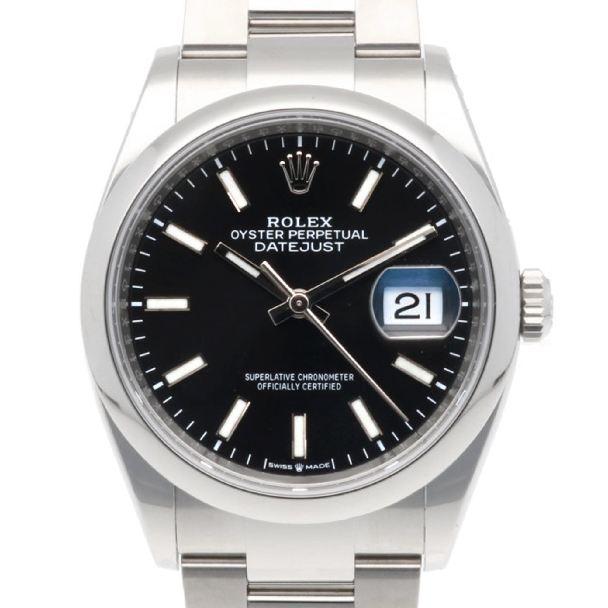Rolex Datejust Oyster Perpetual Watch, Stainless Steel, 126200, Automatic Winding, Overhauled, Polished, Random Serial Number (Manufactured after 2010), Men\'s ROLEX