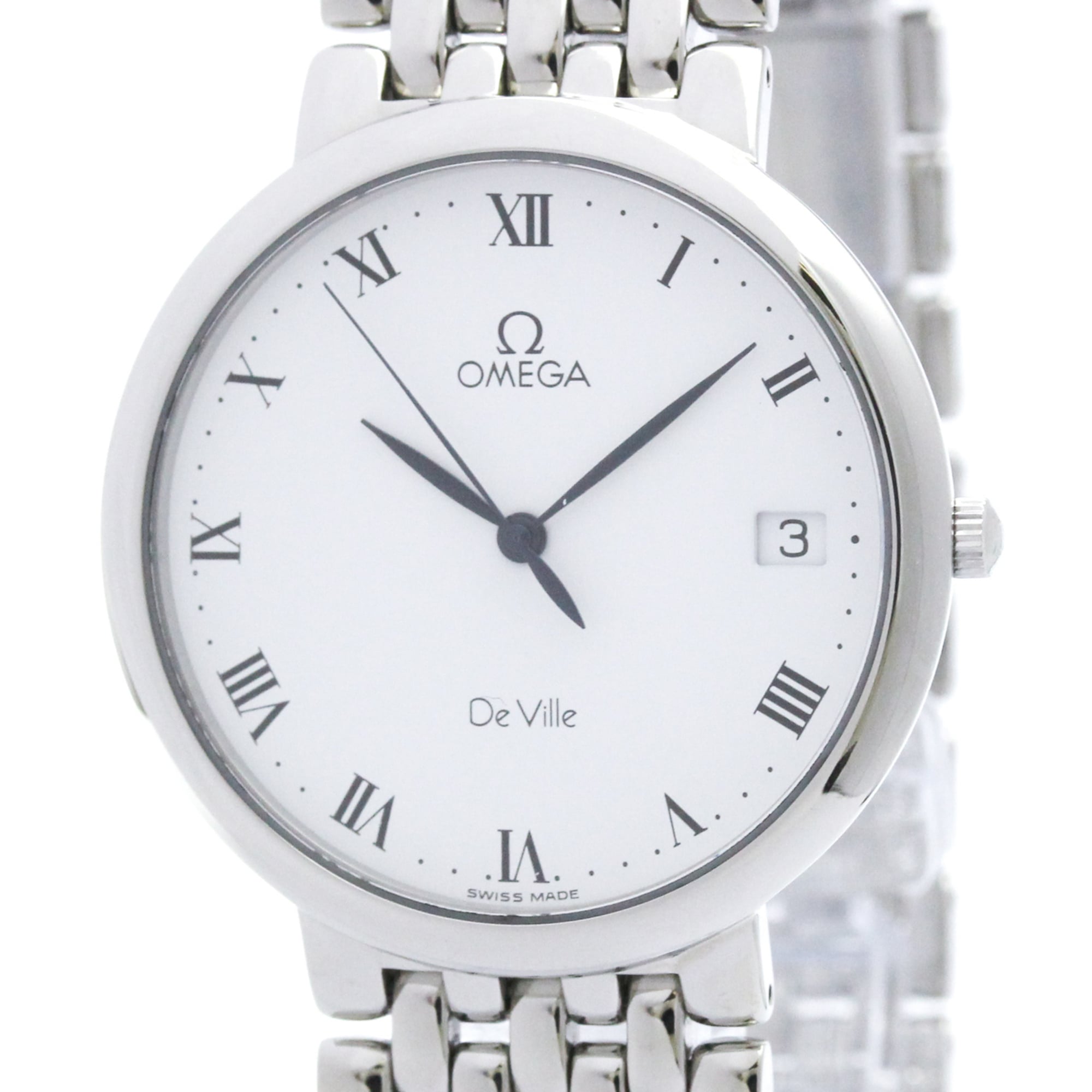 OMEGA De Ville Quartz Stainless Steel Mens Watch 7520.23 Polished